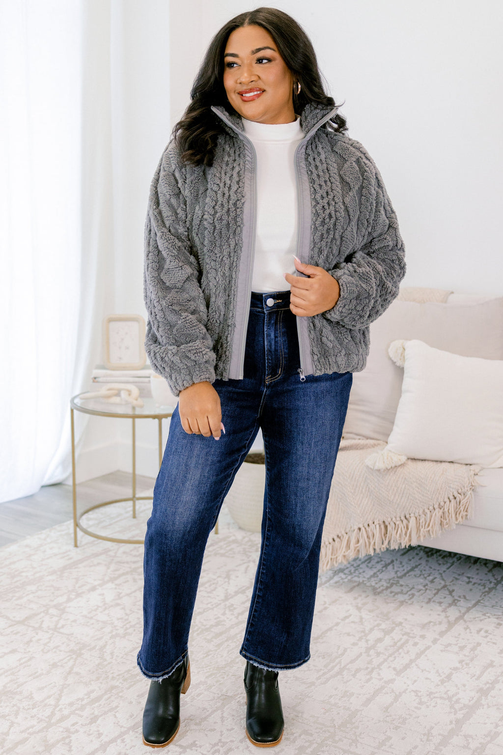 Cozy Up Jacket, Gray