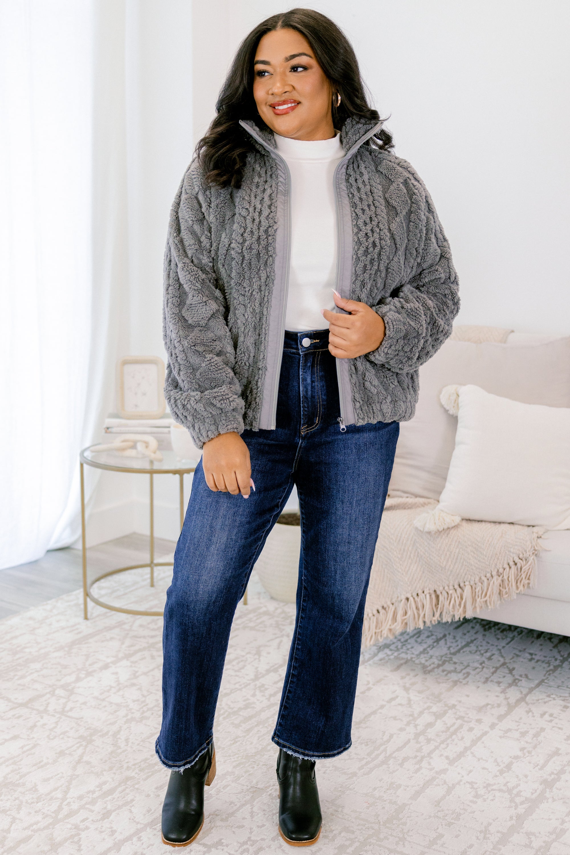 Cozy Up Jacket, Gray