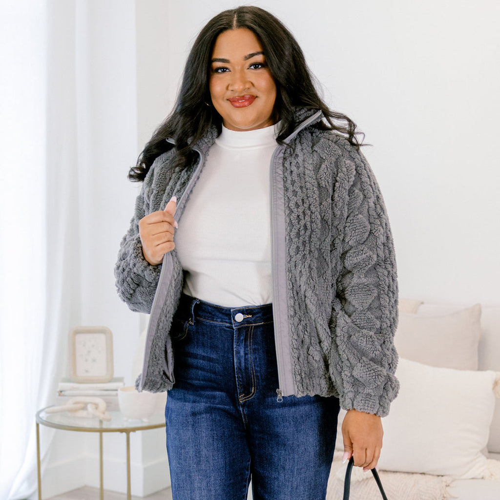 Cozy Up Jacket, Gray