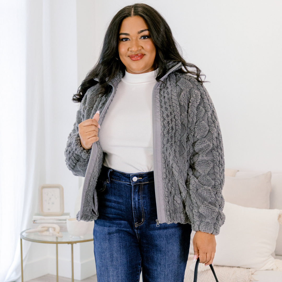 Cozy Up Jacket, Gray