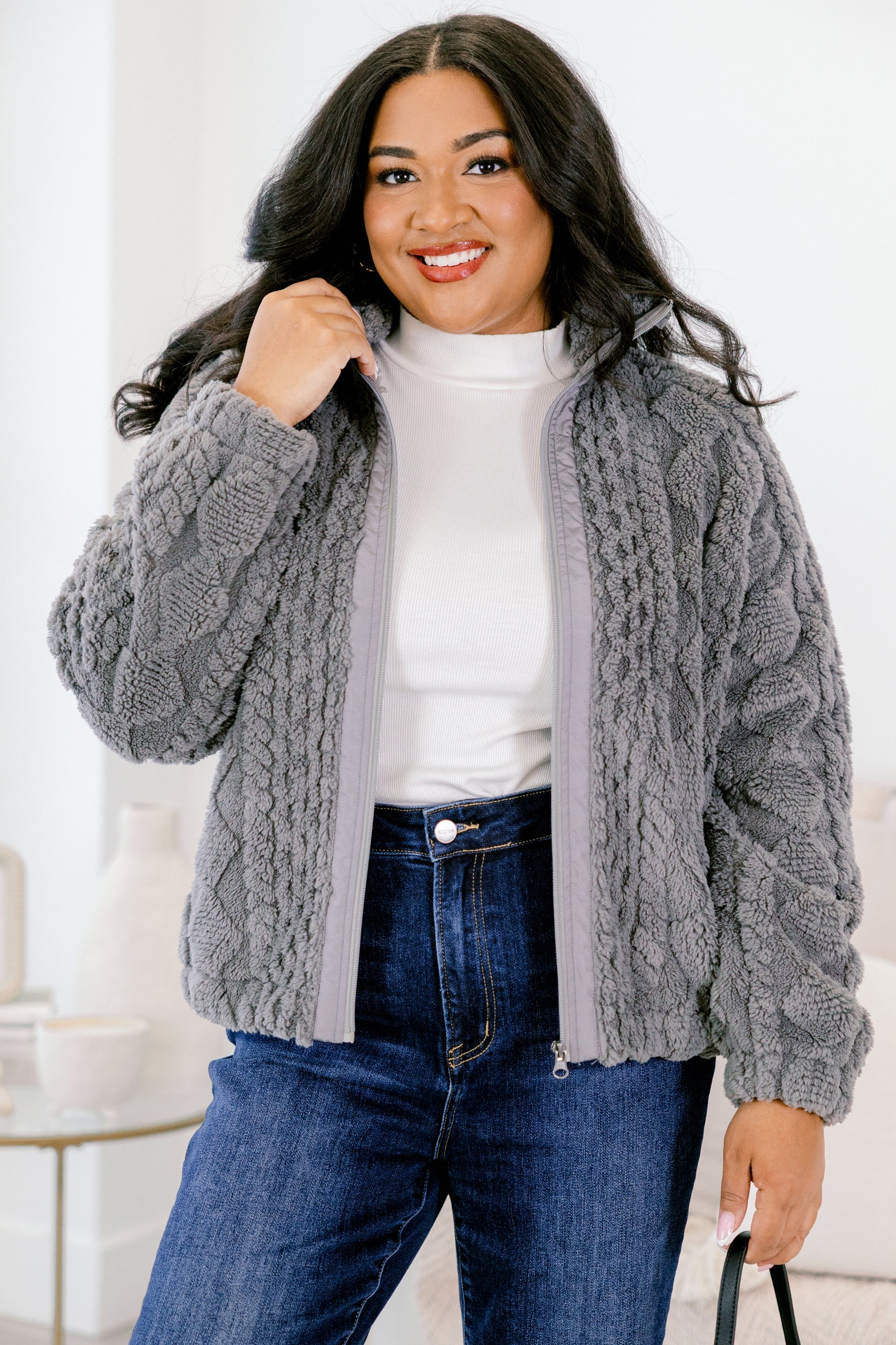 Cozy Up Jacket, Gray