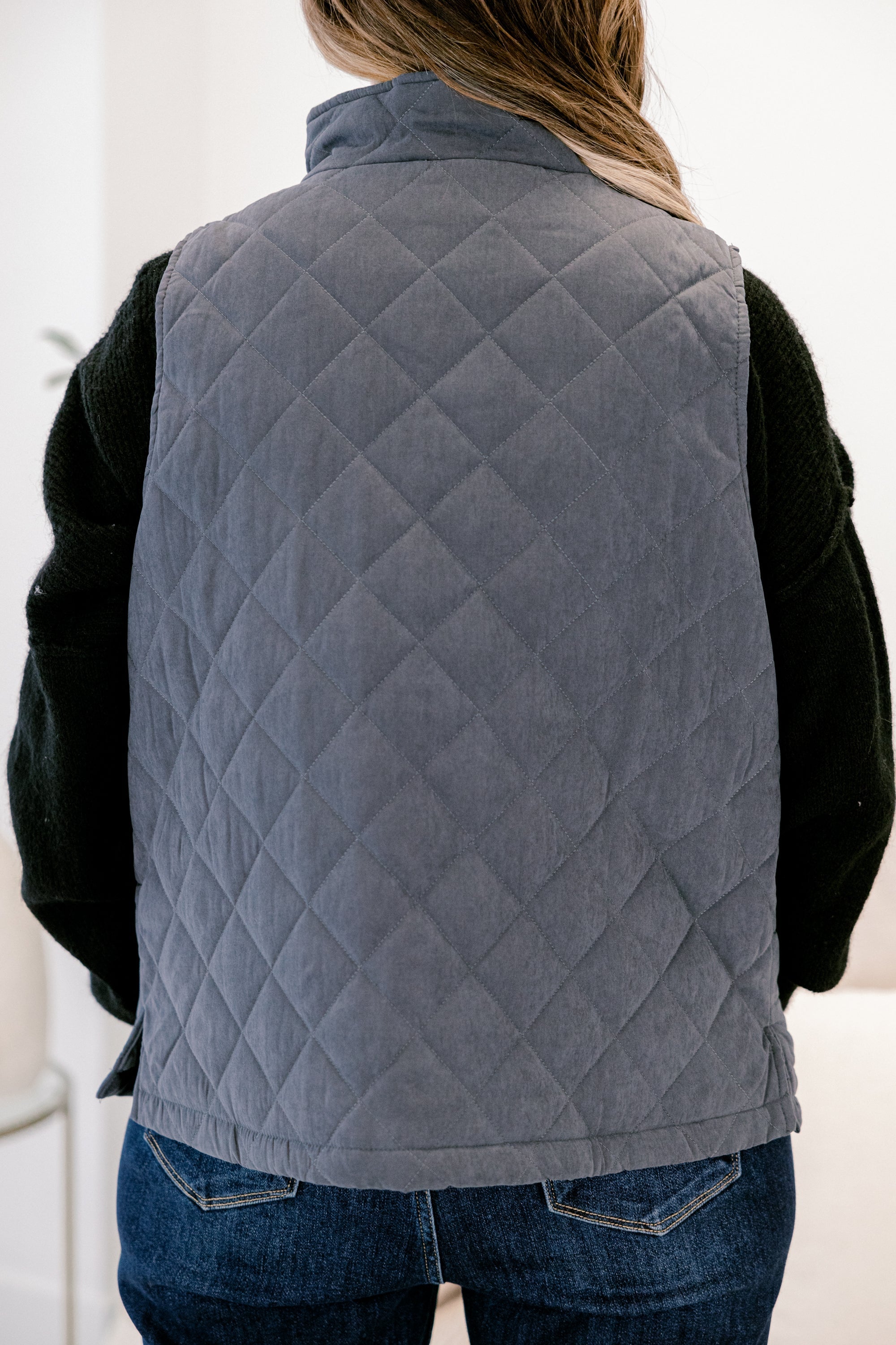 Craving Change Vest, Slate Grey