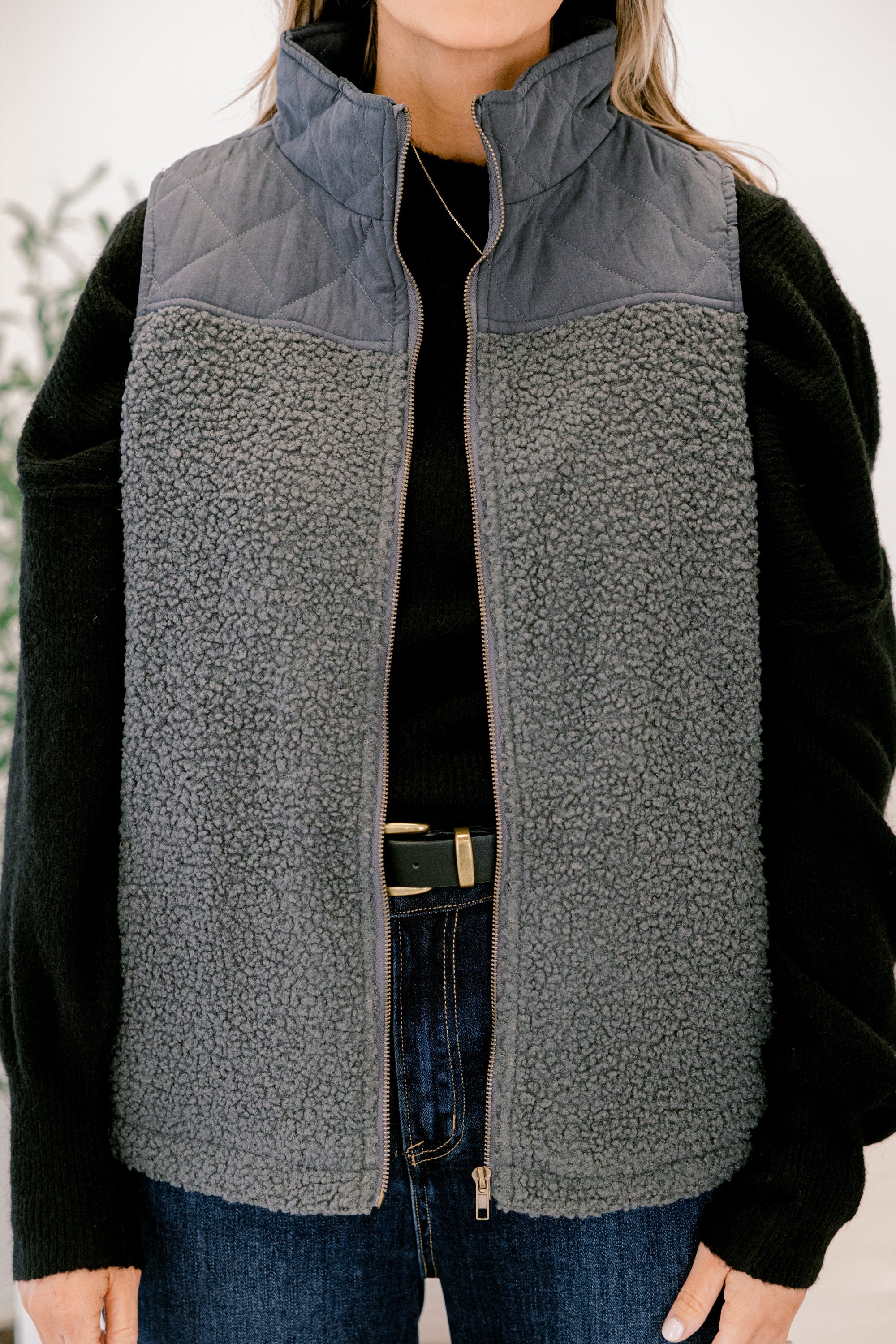 Craving Change Vest, Slate Grey