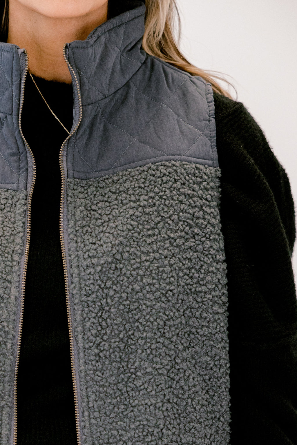 Craving Change Vest, Slate Grey