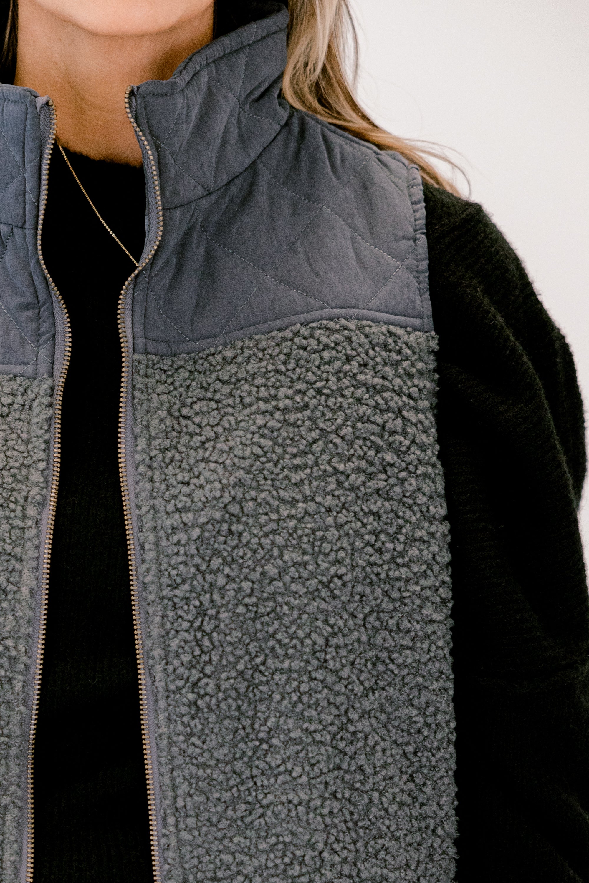 Craving Change Vest, Slate Grey