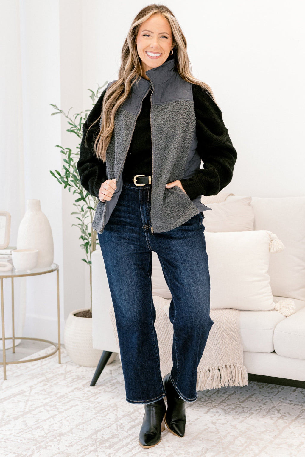 Craving Change Vest, Slate Grey