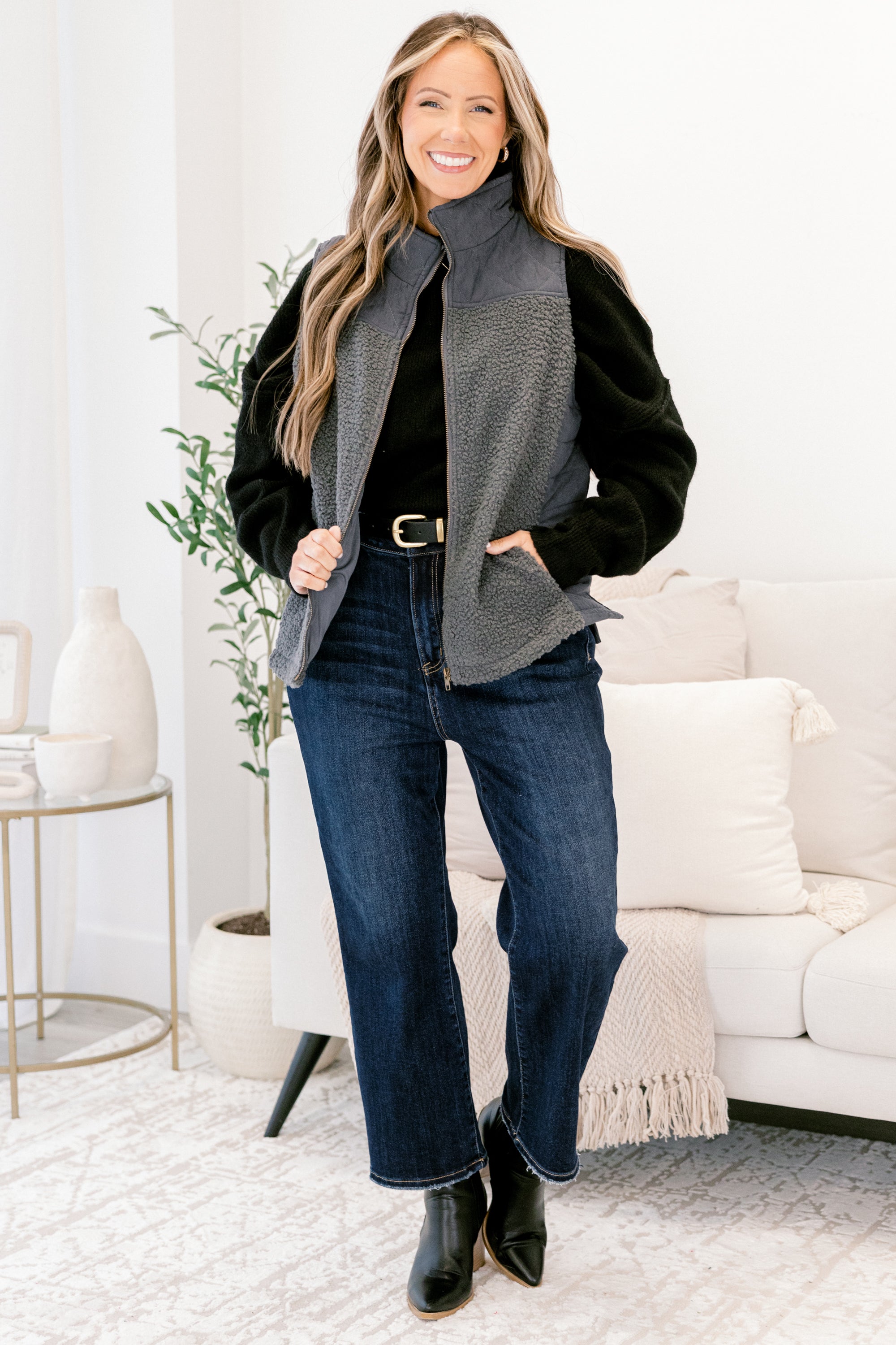 Craving Change Vest, Slate Grey
