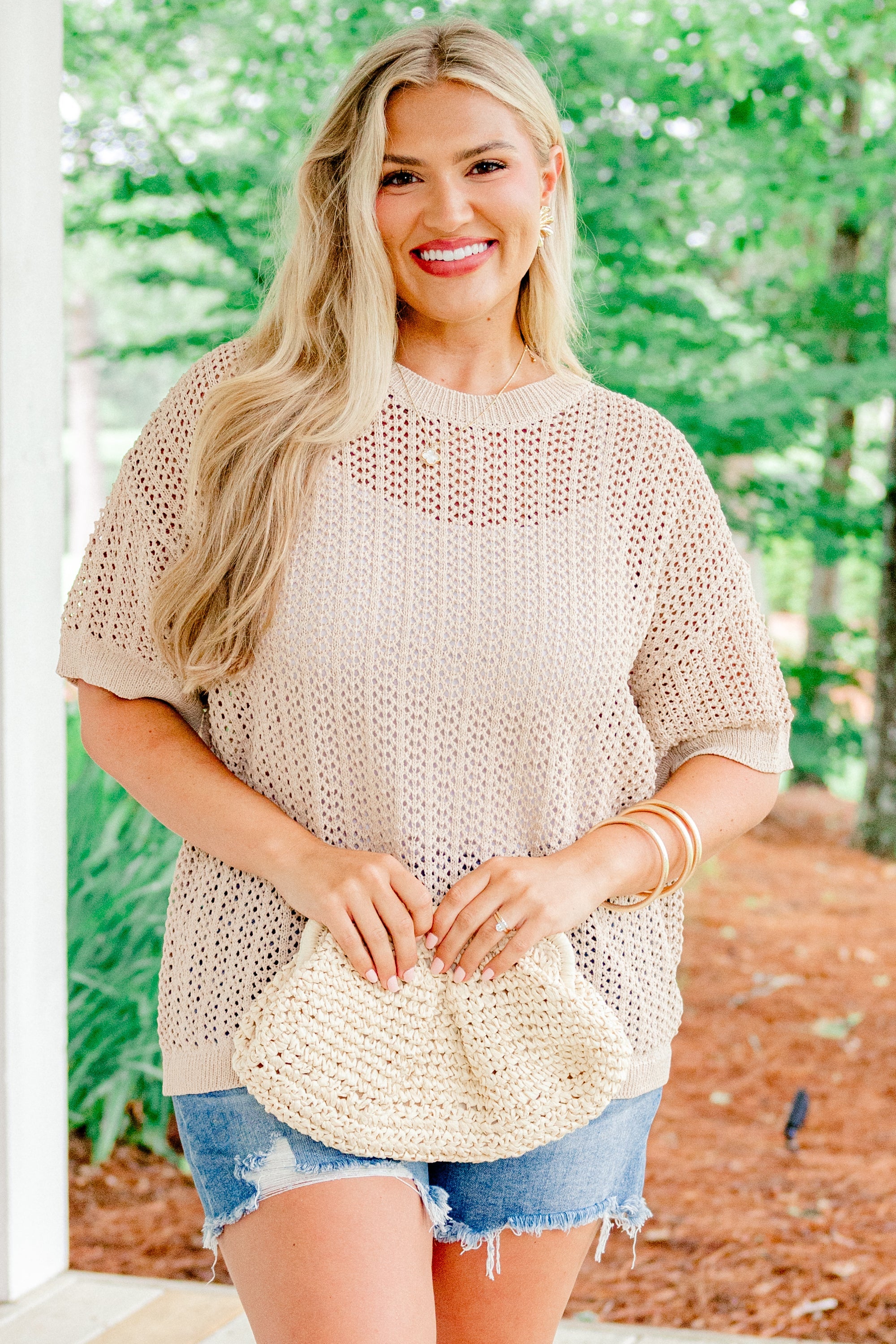 Crazy Stupid Love Knit Top, Taupe