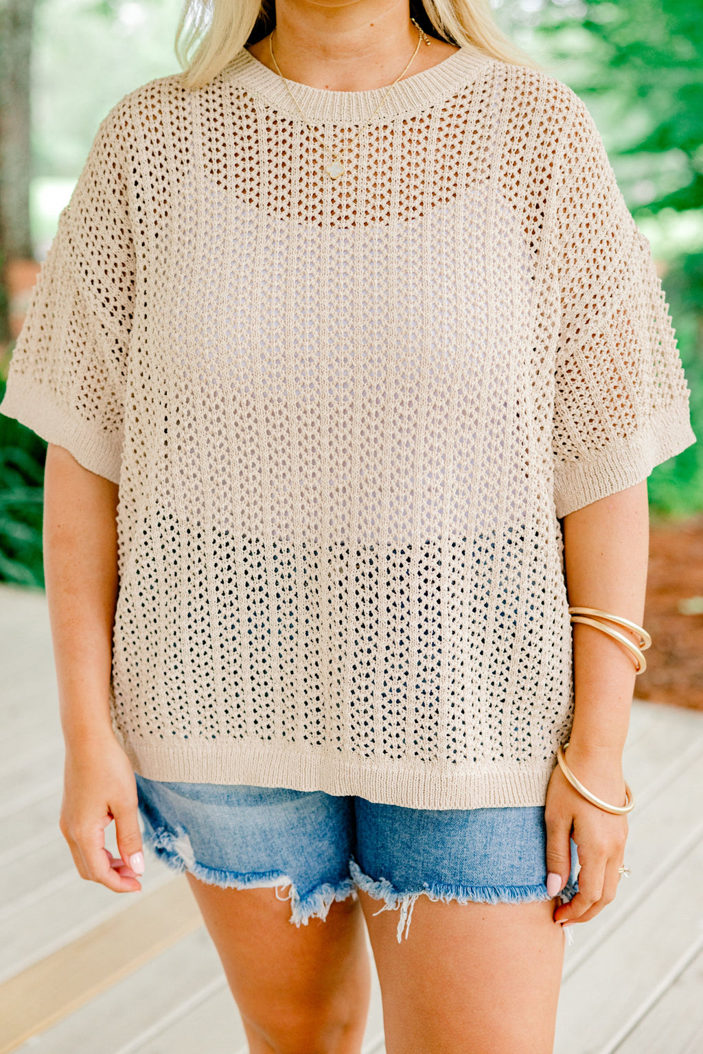 Crazy Stupid Love Knit Top, Taupe