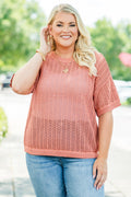 Crazy Stupid Love Knit Top, Cotta
