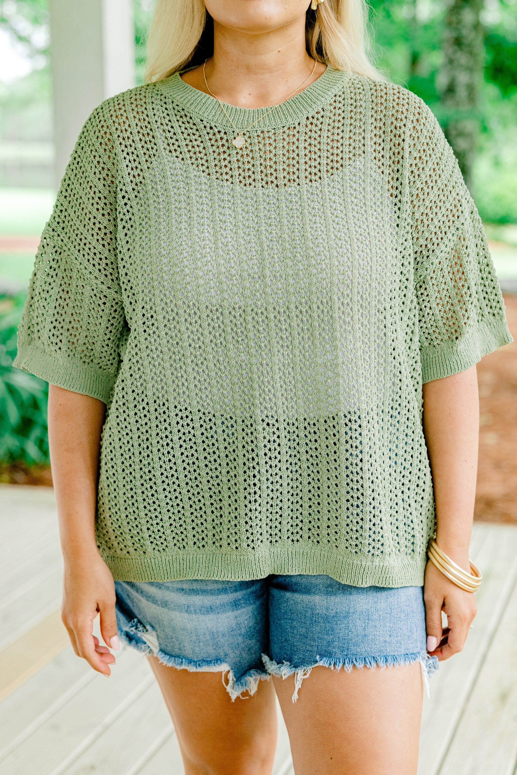 Crazy Stupid Love Knit Top, Sage