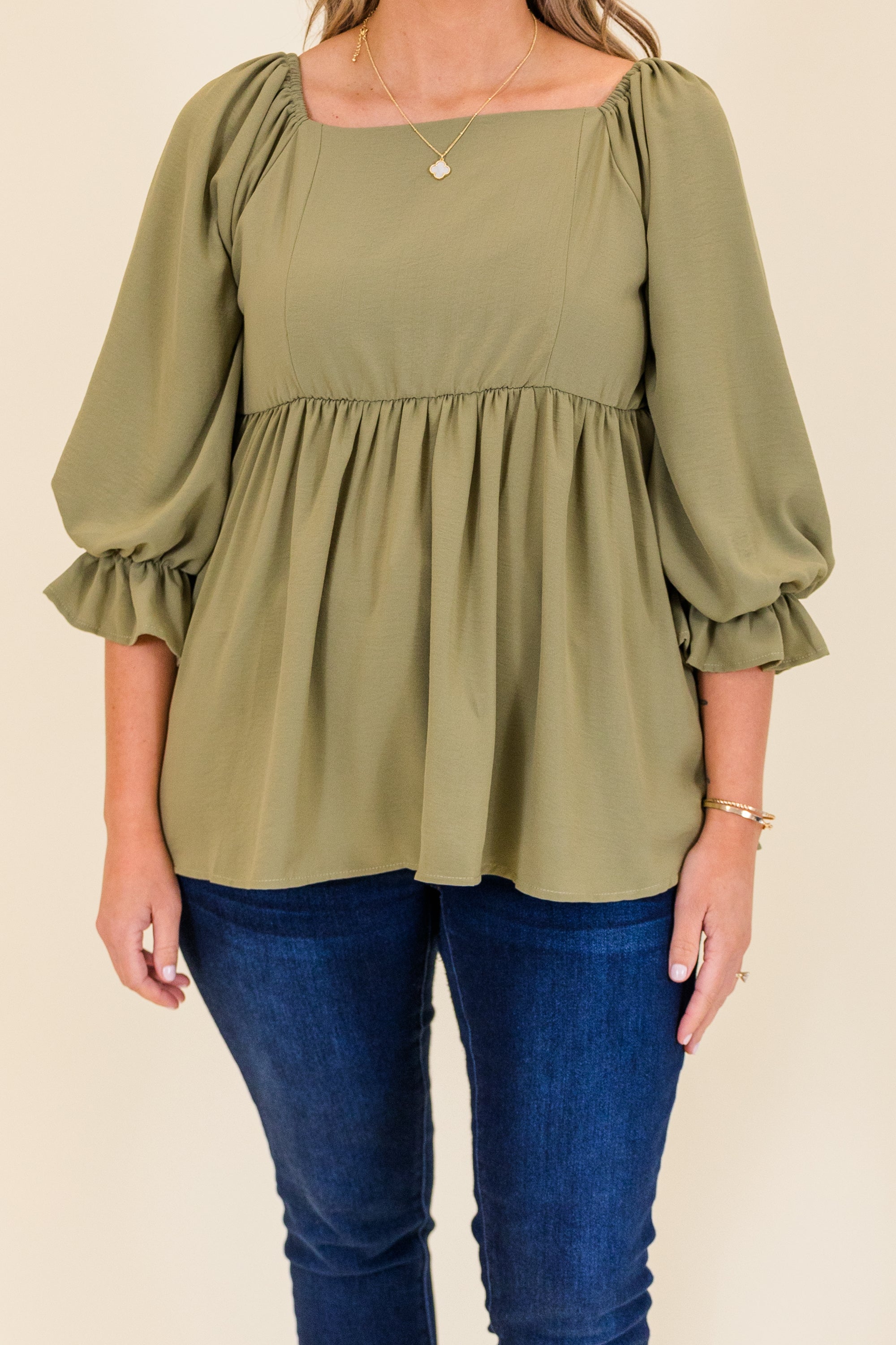 Create Opportunity Top, Olive