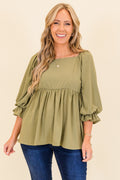 Create Opportunity Top, Olive