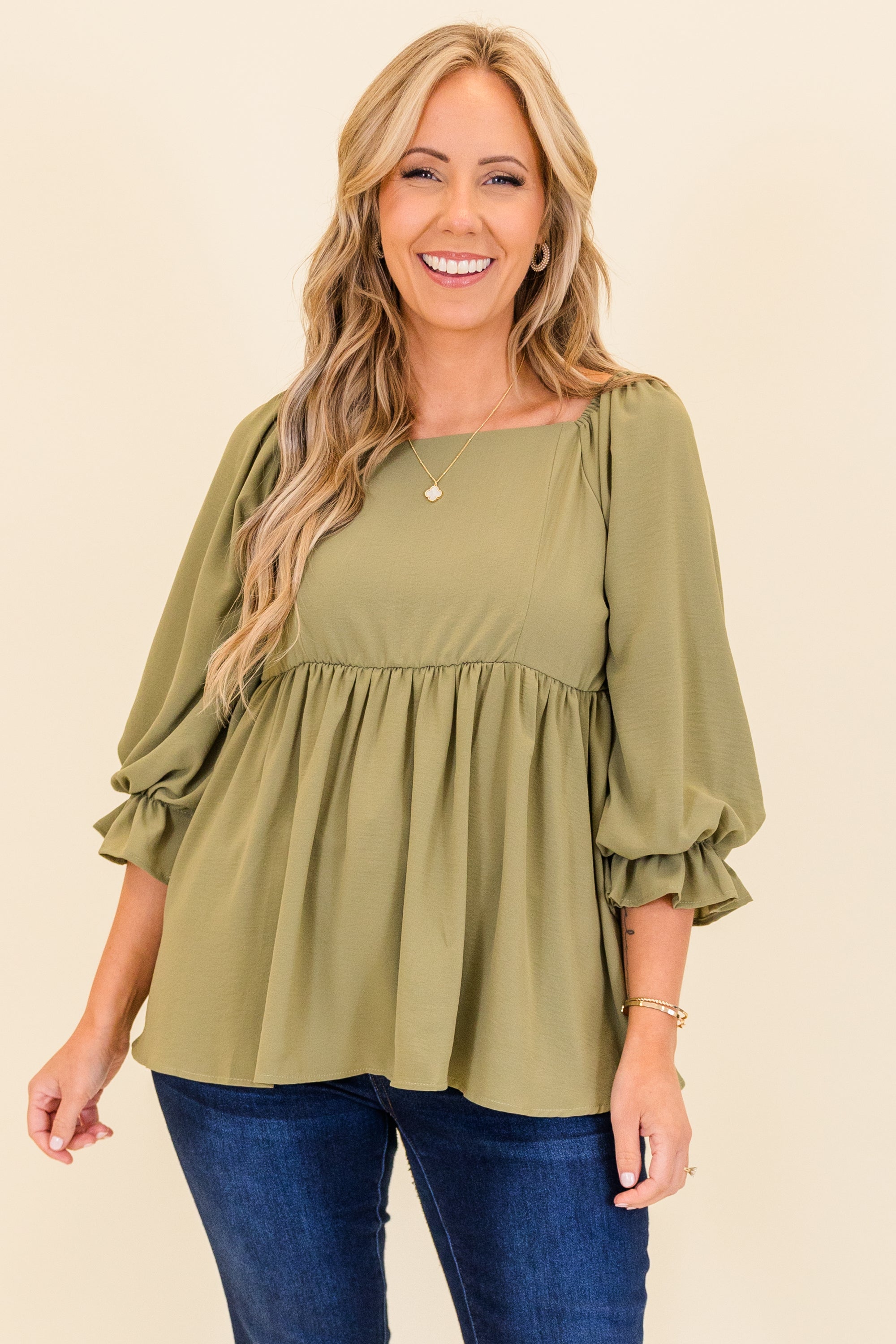 Create Opportunity Top, Olive