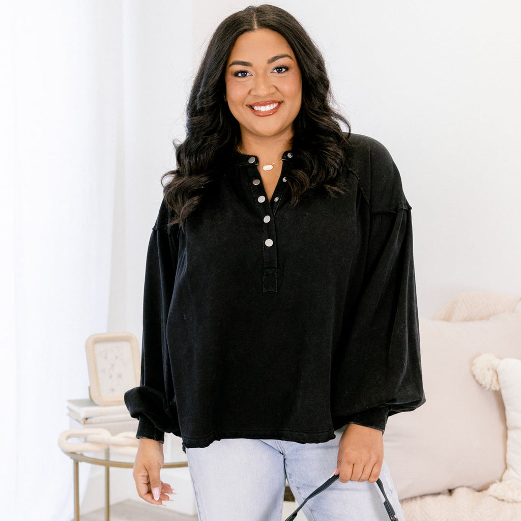 Crimson Sunset Pullover, Black