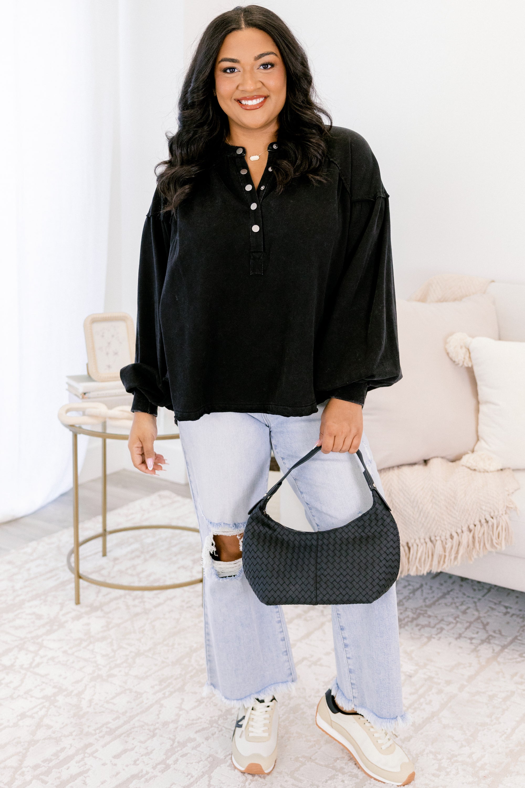 Crimson Sunset Pullover, Black