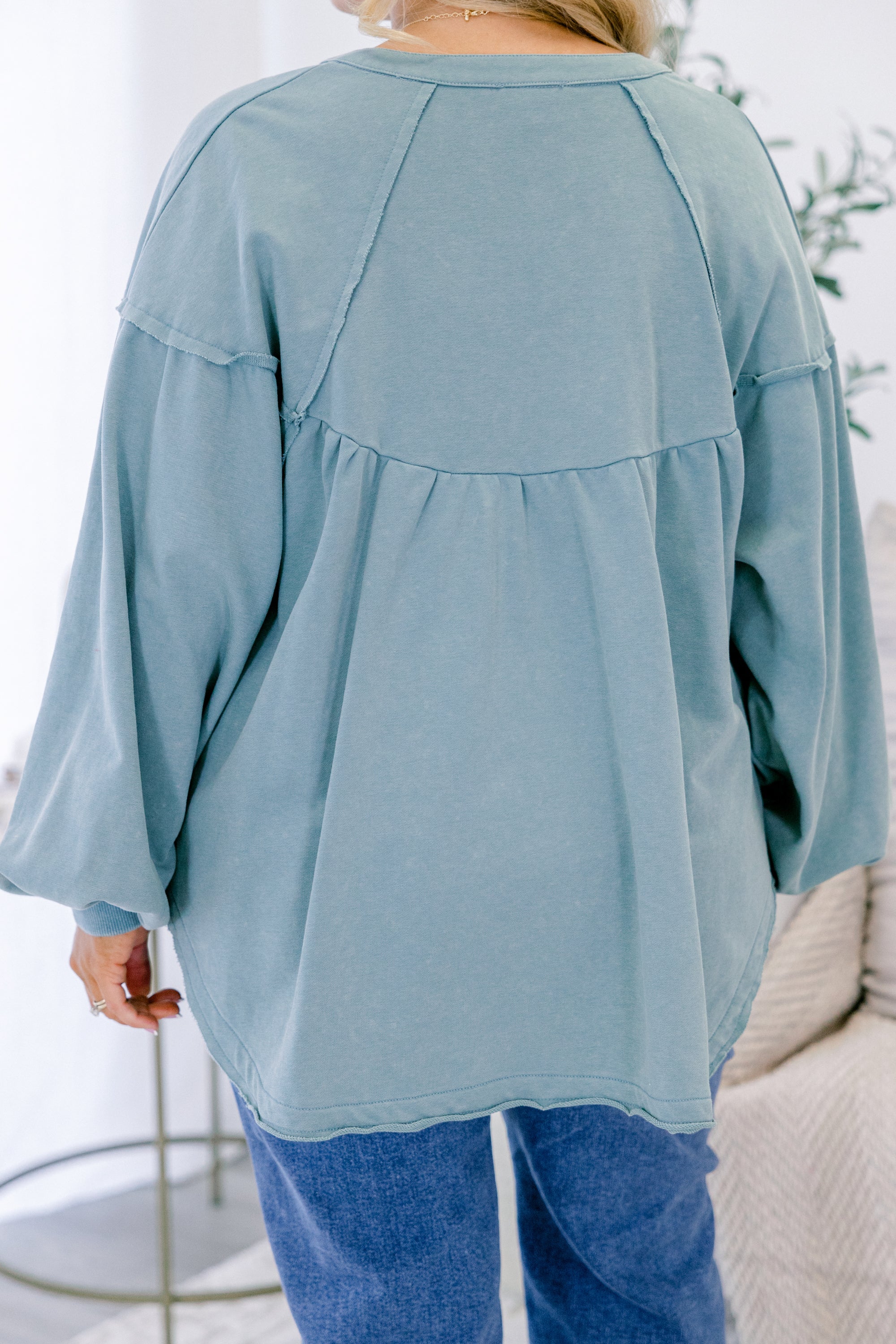 Crimson Sunset Pullover, Dusty Green