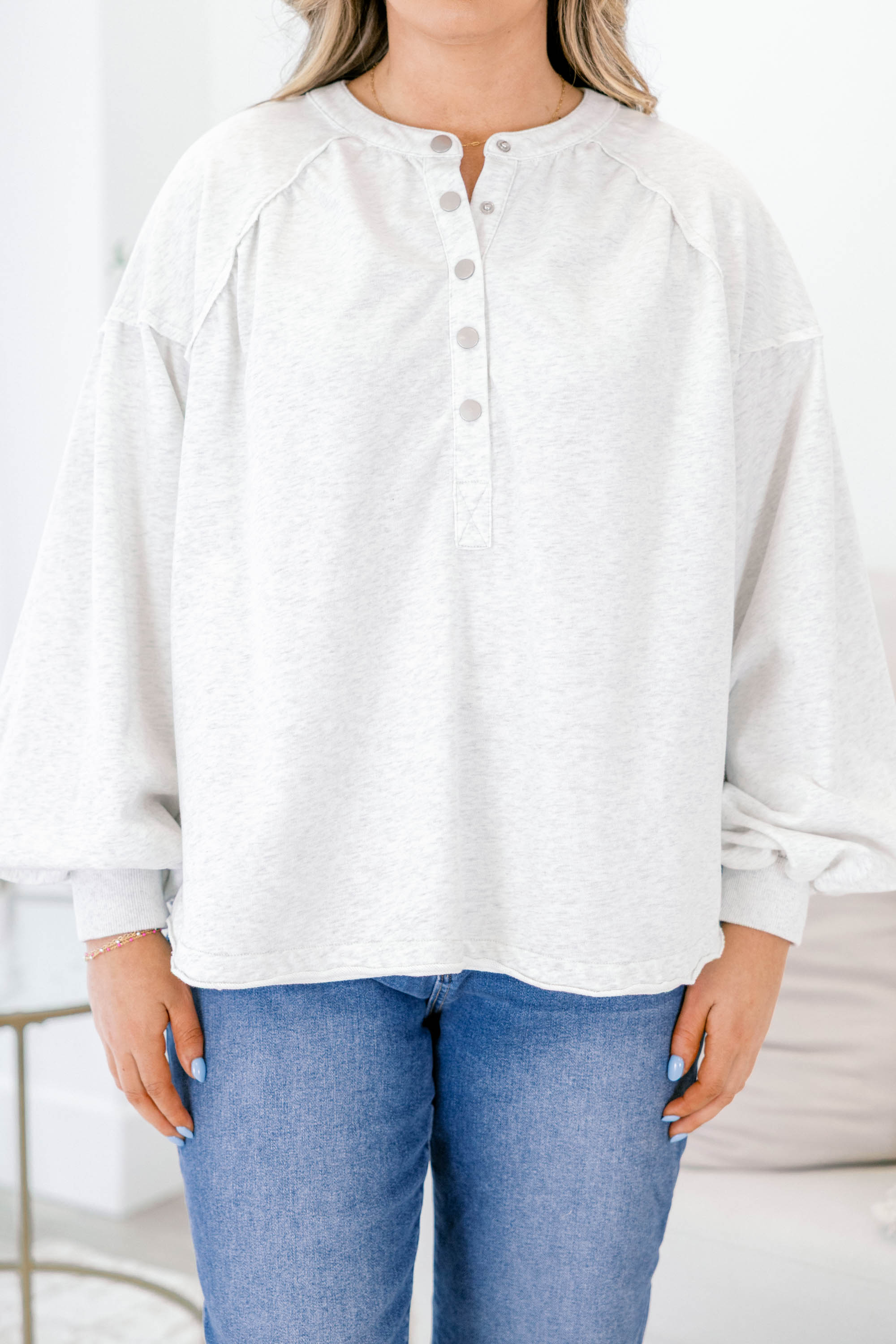Crimson Sunset Pullover, Gray
