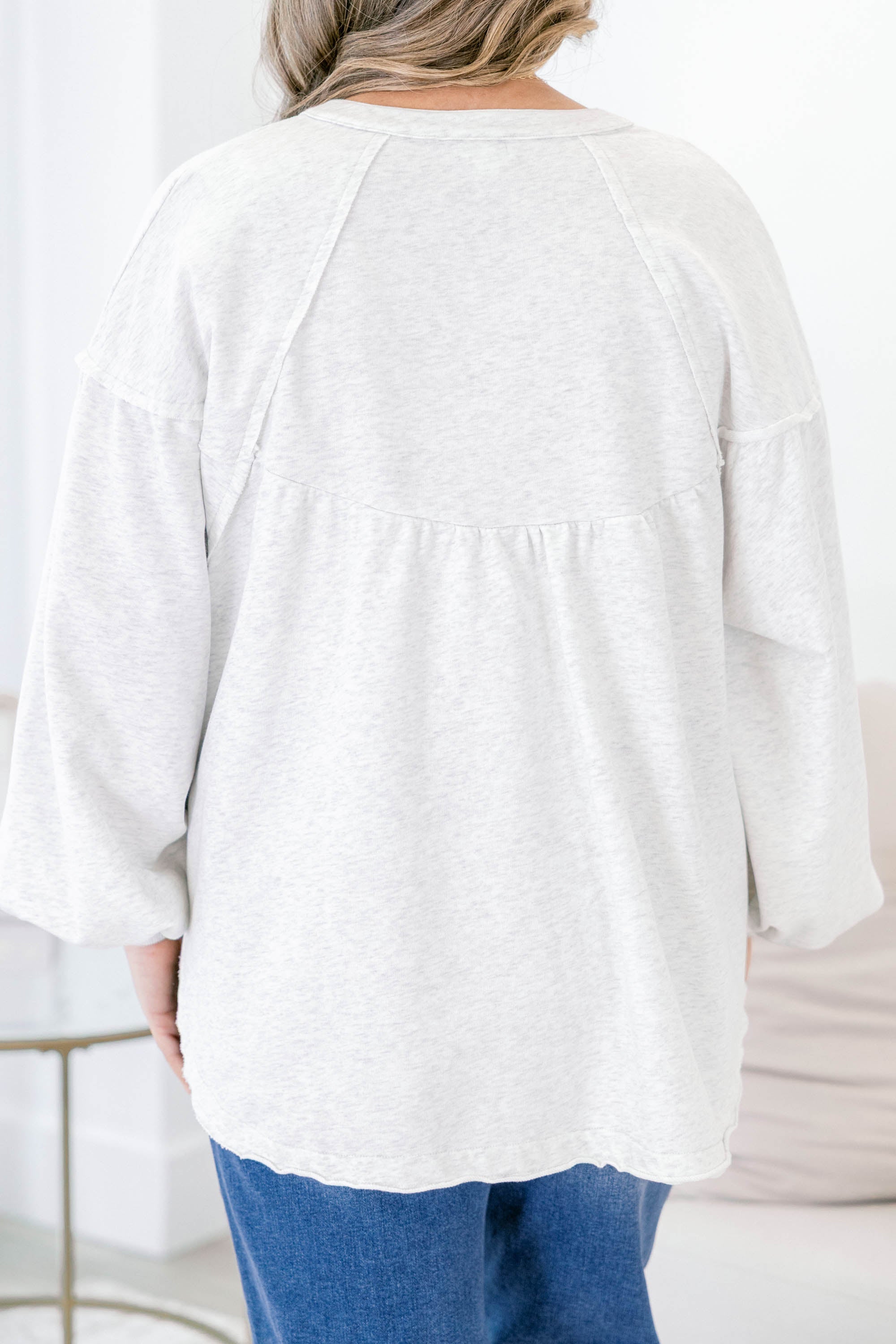 Crimson Sunset Pullover, Gray