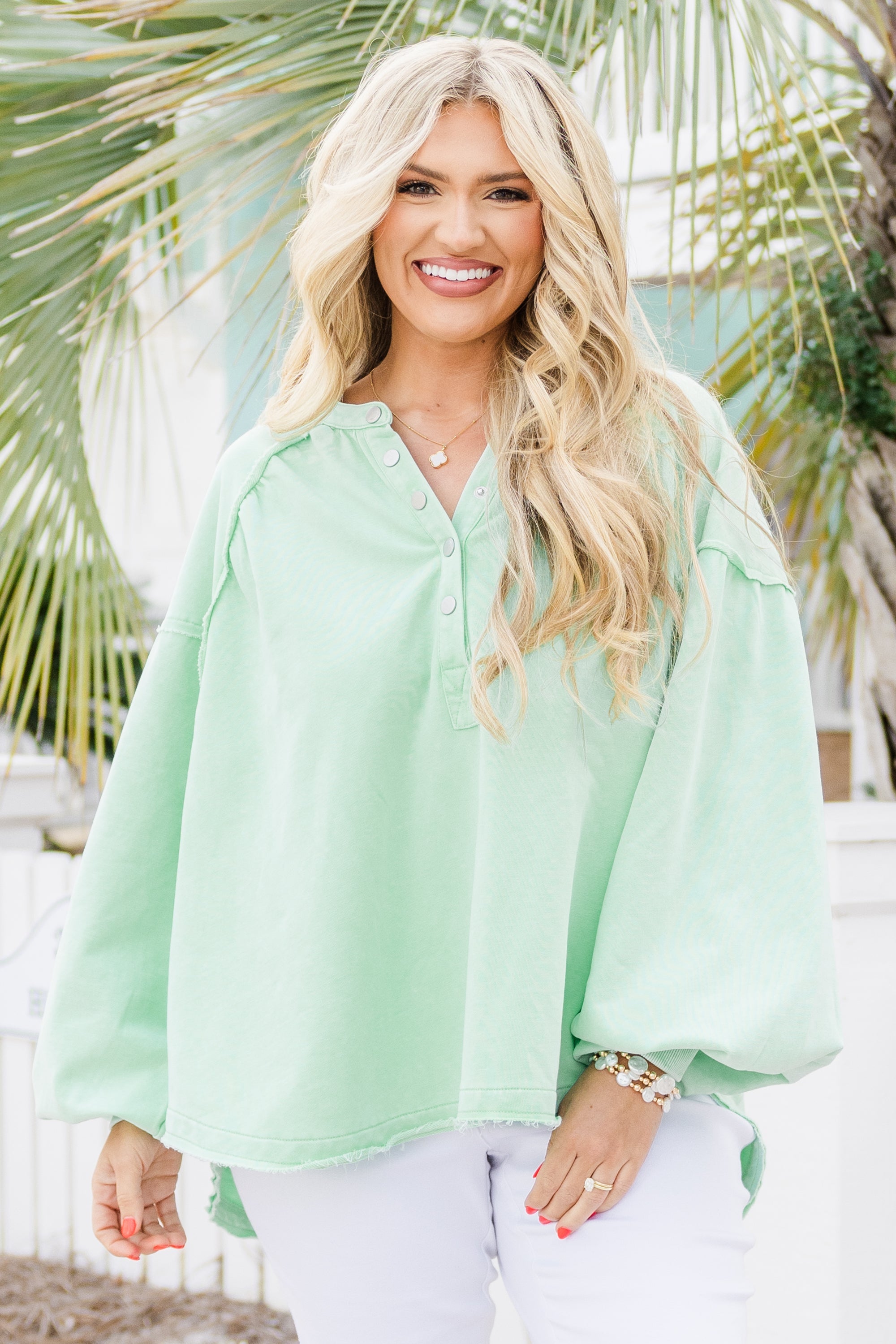 Crimson Sunset Pullover, Mint