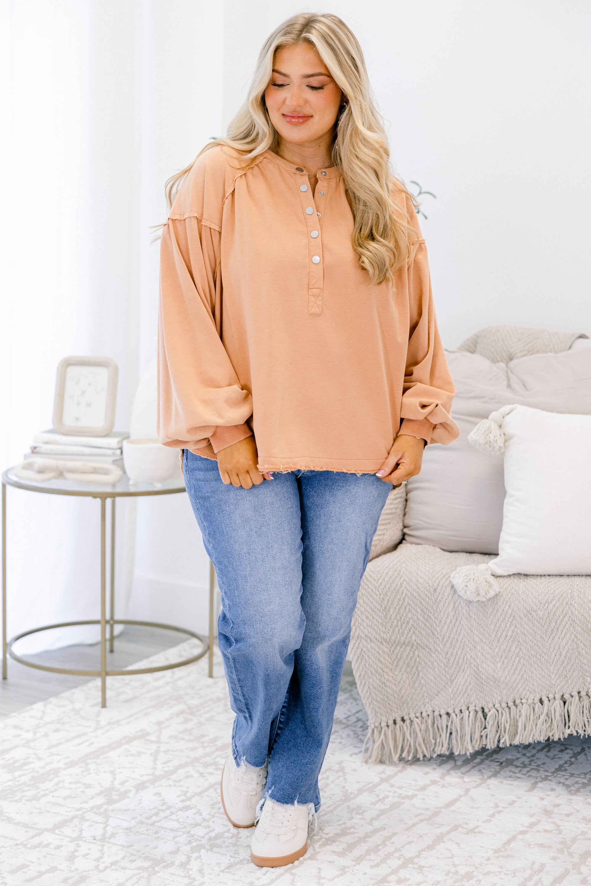 Crimson Sunset Pullover, Taupe