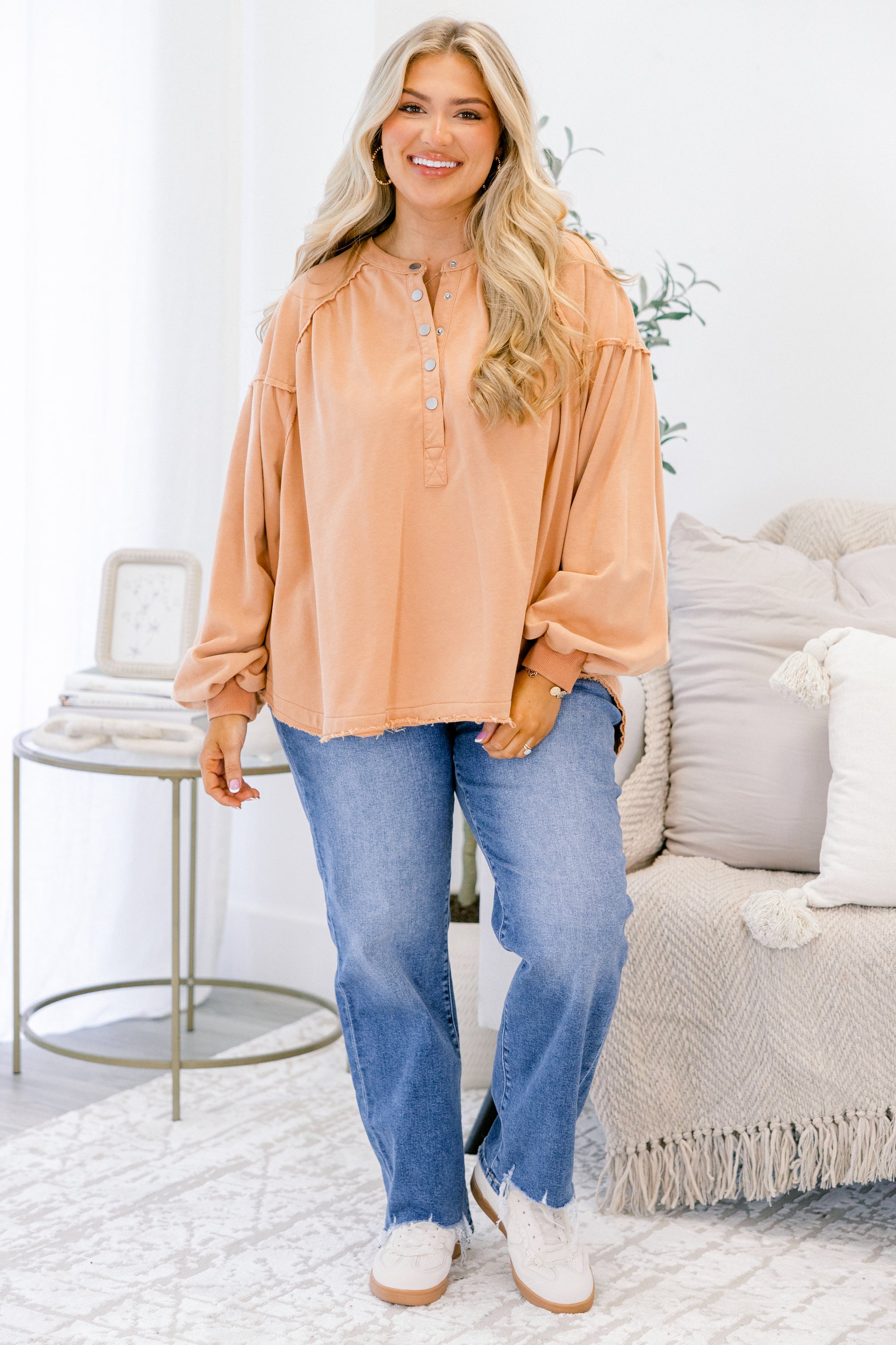 Crimson Sunset Pullover, Taupe