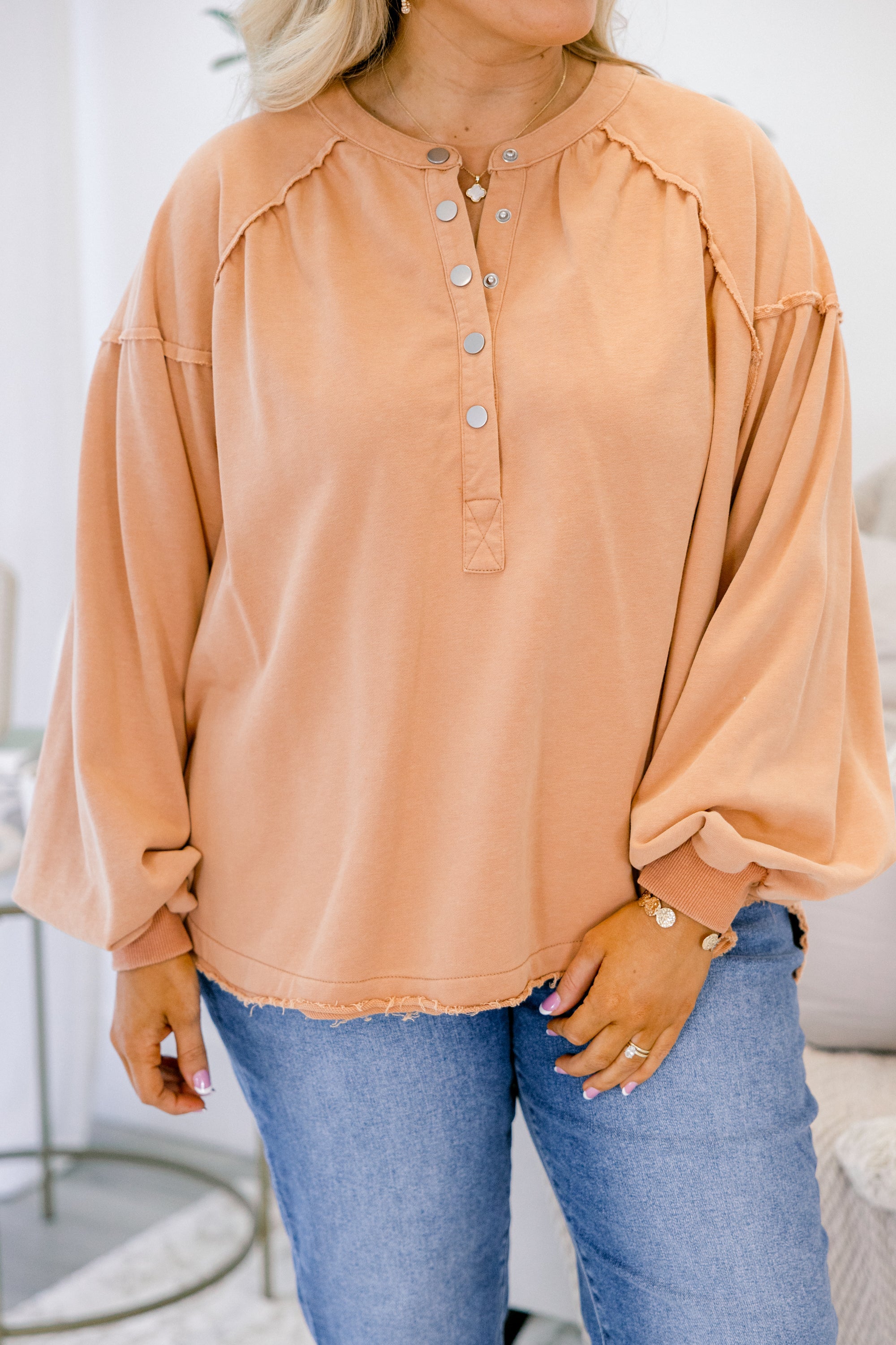 Crimson Sunset Pullover, Taupe