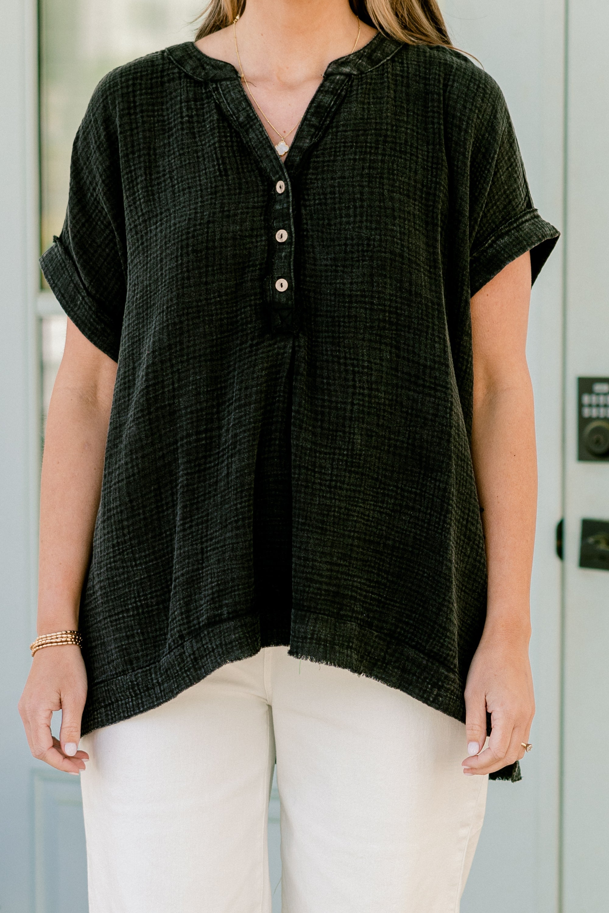 Cute And Carefree Top, Ash Black