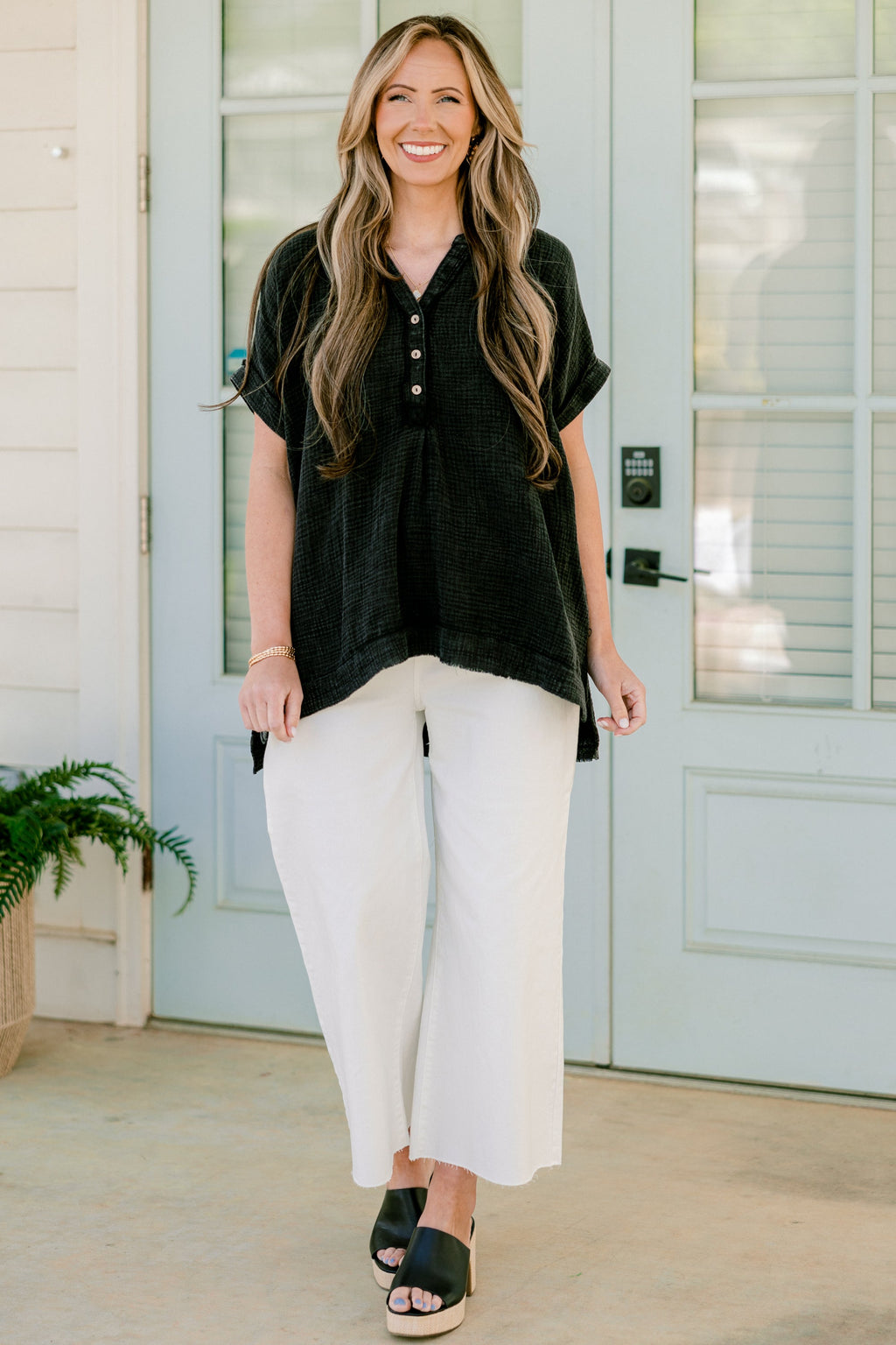 Cute And Carefree Top, Ash Black