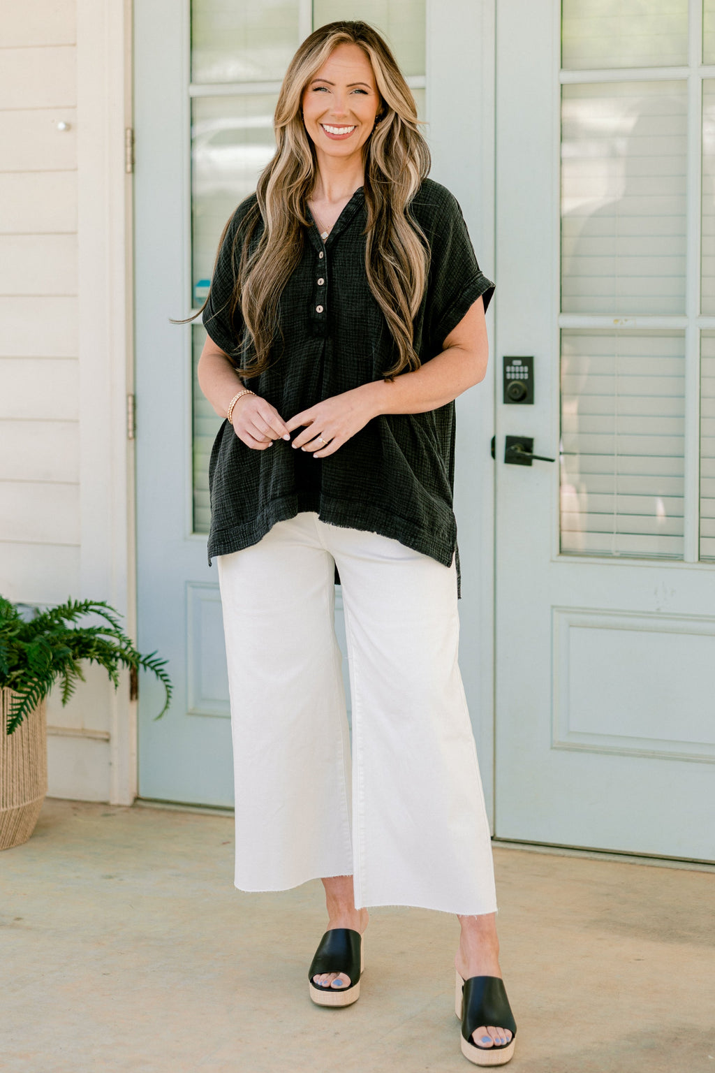 Cute And Carefree Top, Ash Black