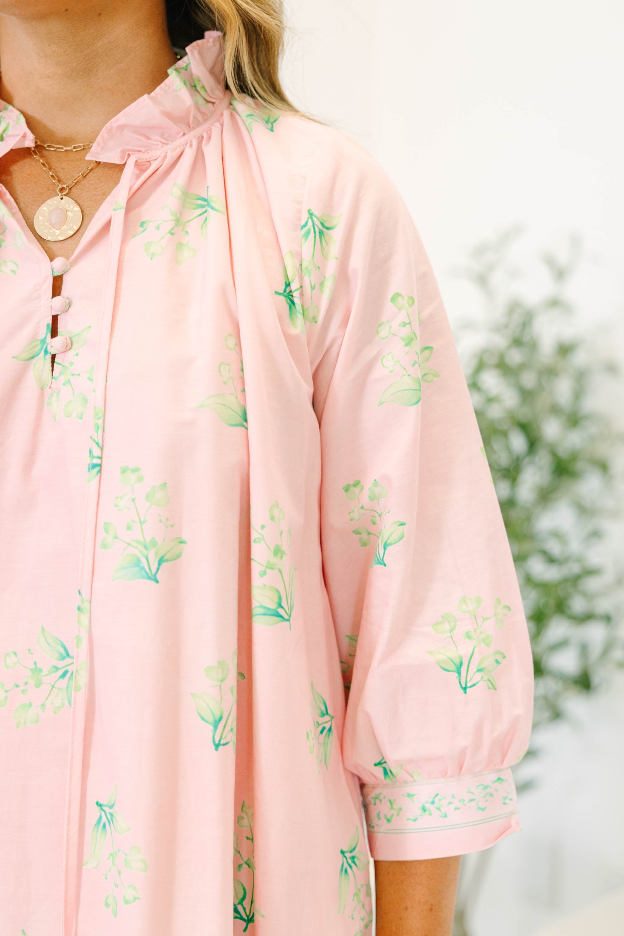 Cute As A Button Dress, Pink