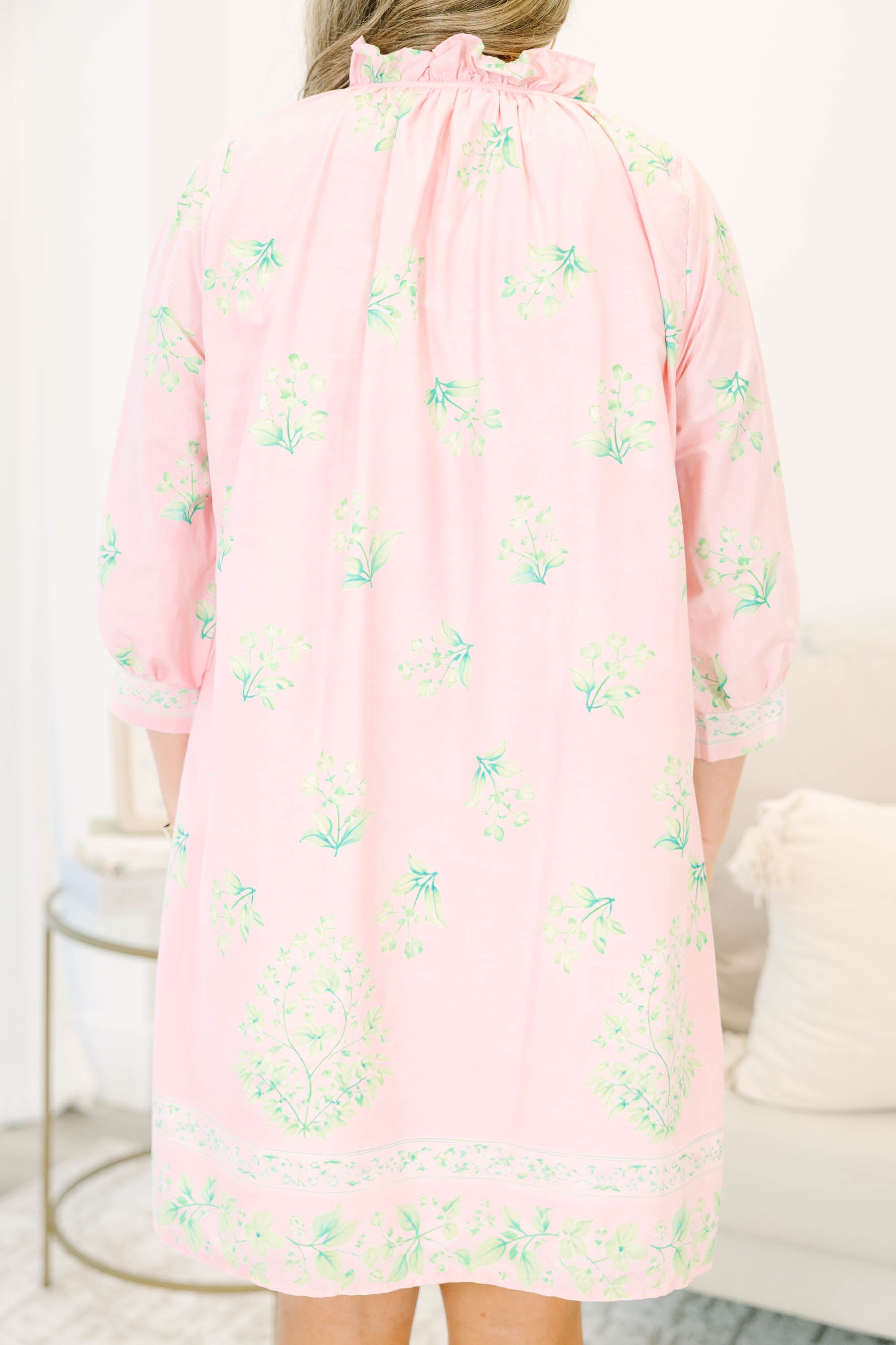 Cute As A Button Dress, Pink