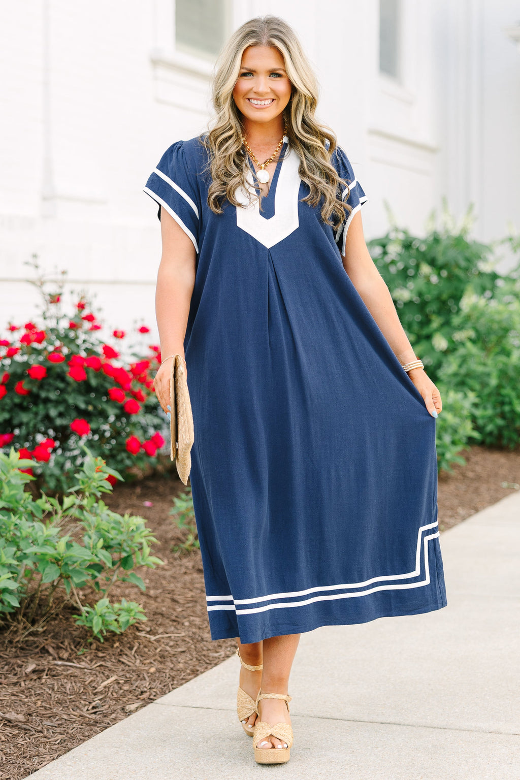 Cute With A Kick Dress, Navy