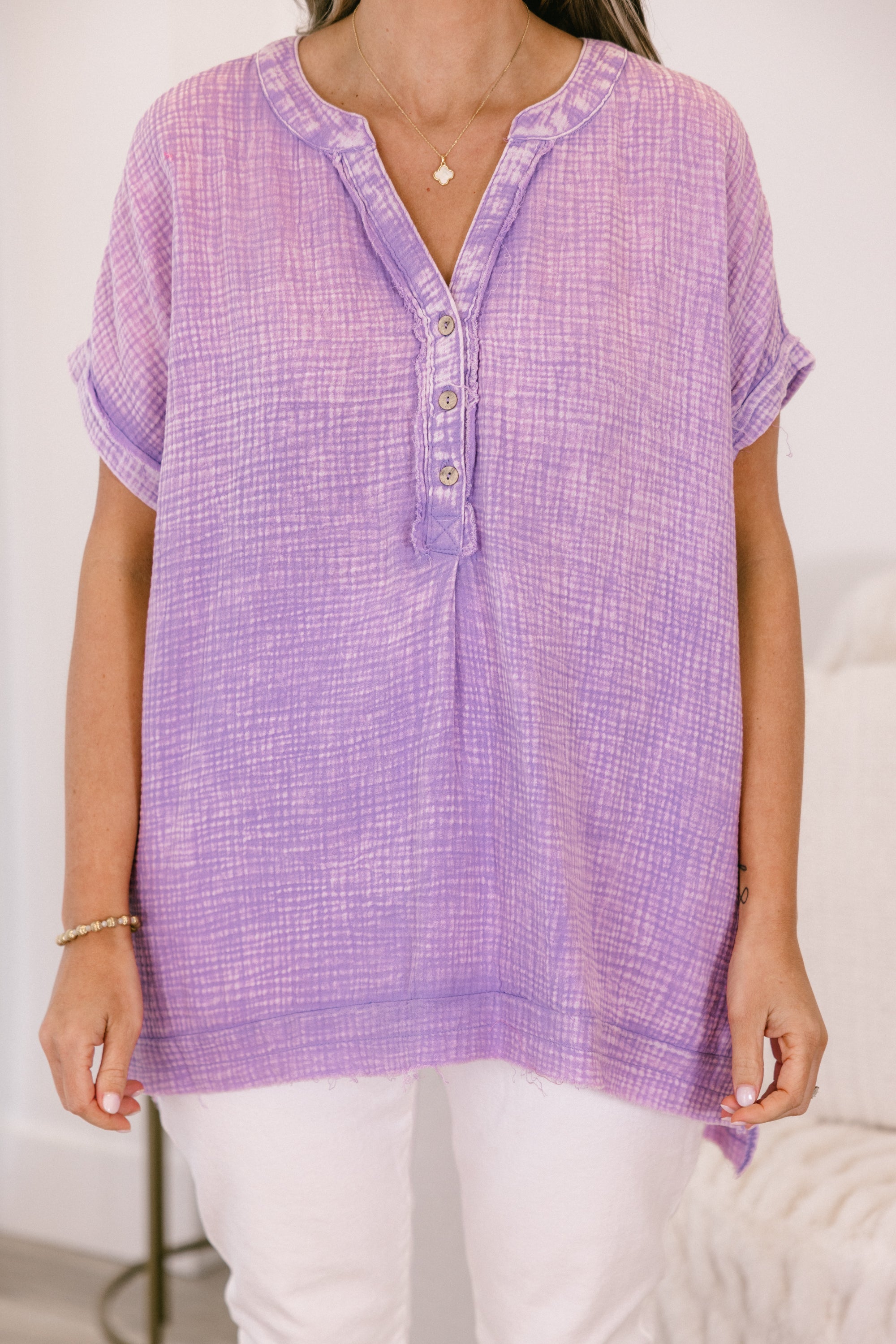 Cute And Carefree Top, Lavender