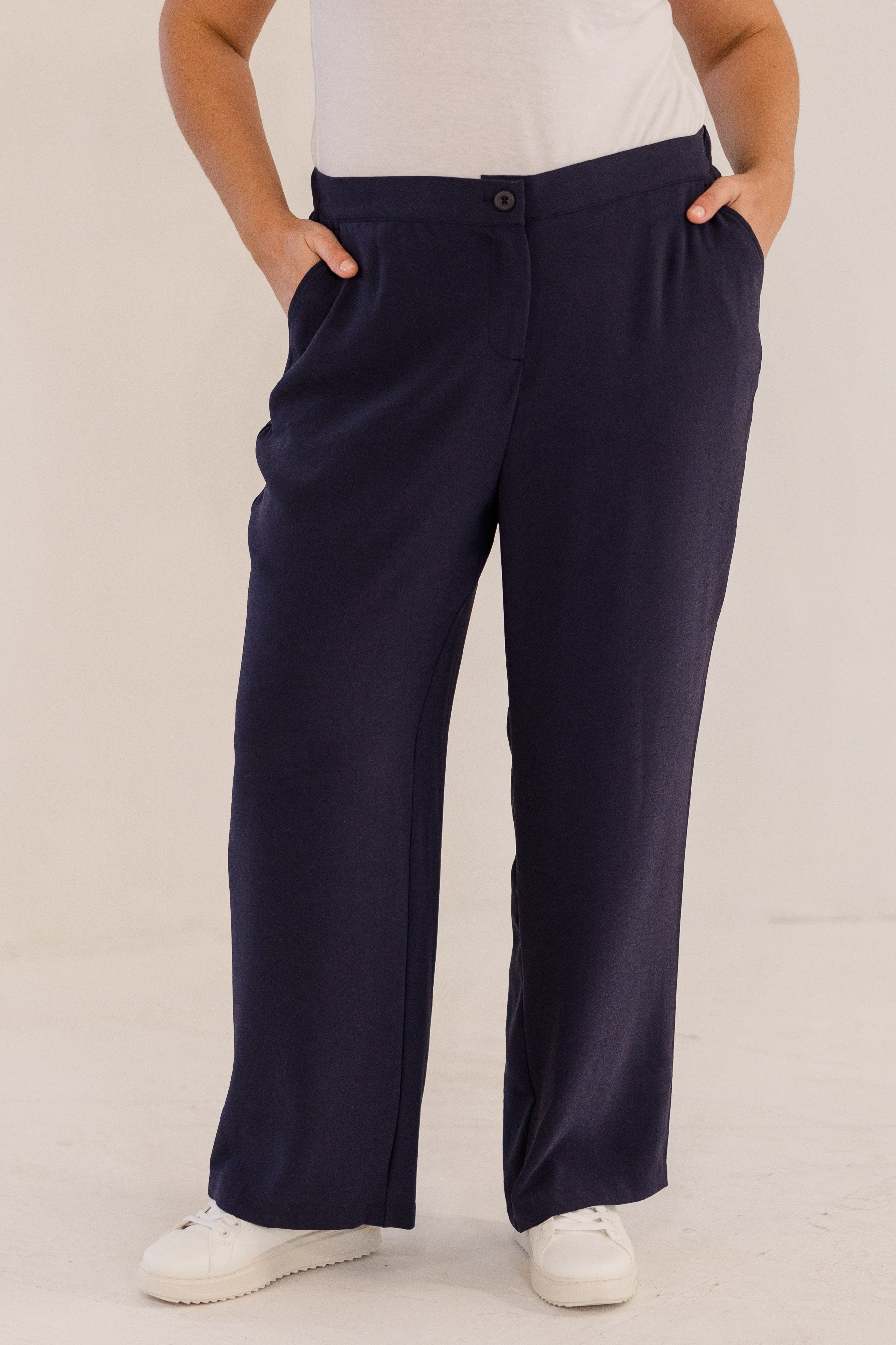 Lena Straight Leg Pant, Ink Navy