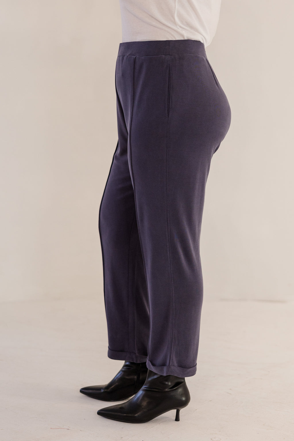 Chloe Pintuck Taper Pant, Ink Navy