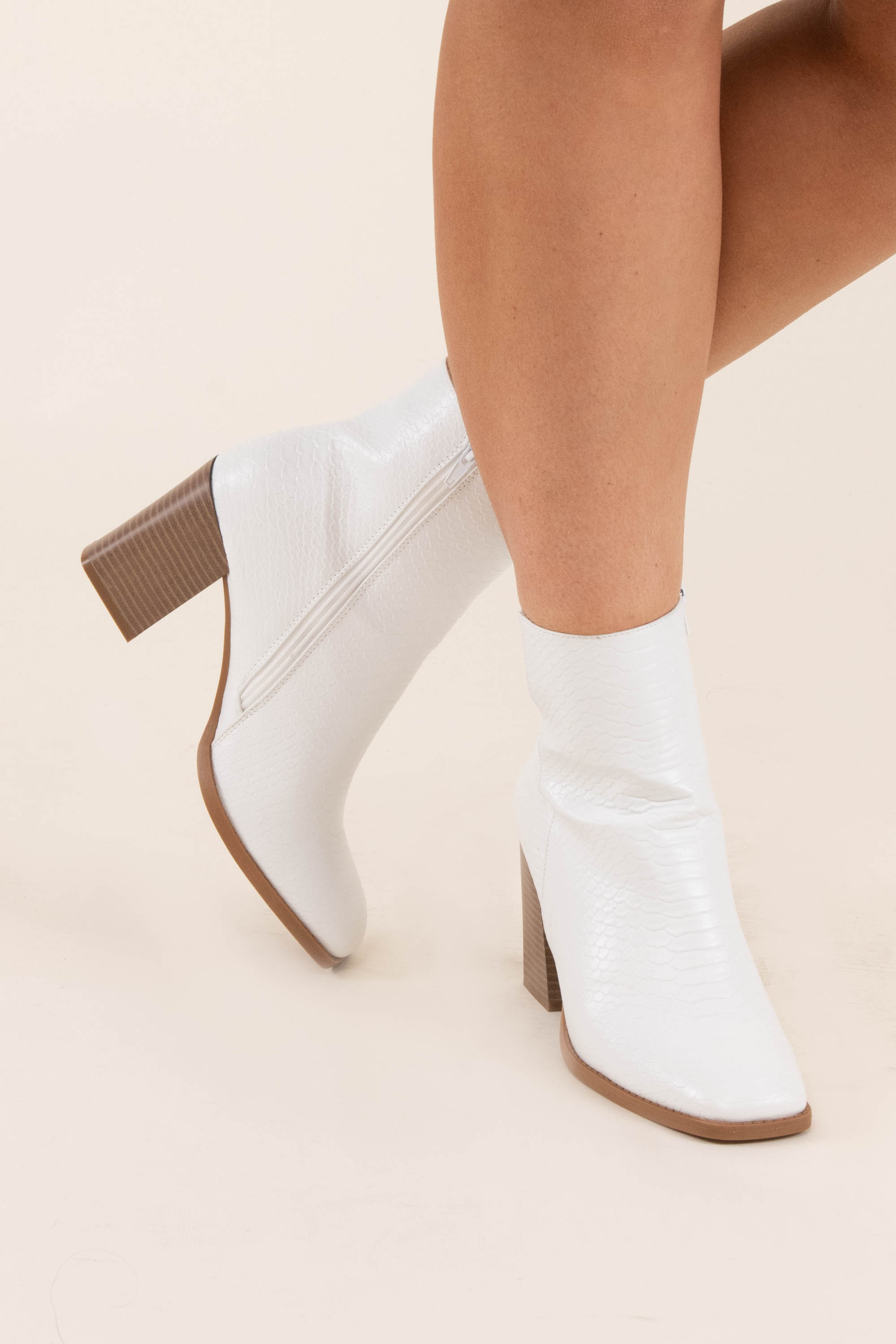 Walking Into The Great Unknown Booties, White