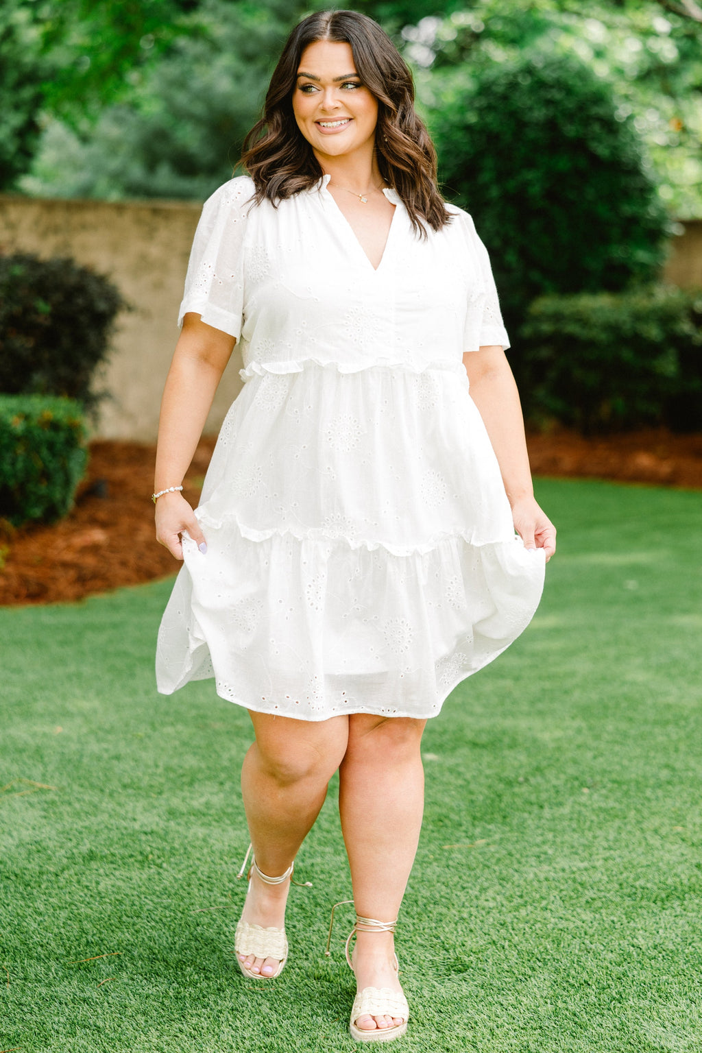 Daffodils and Daydreams Dress, White