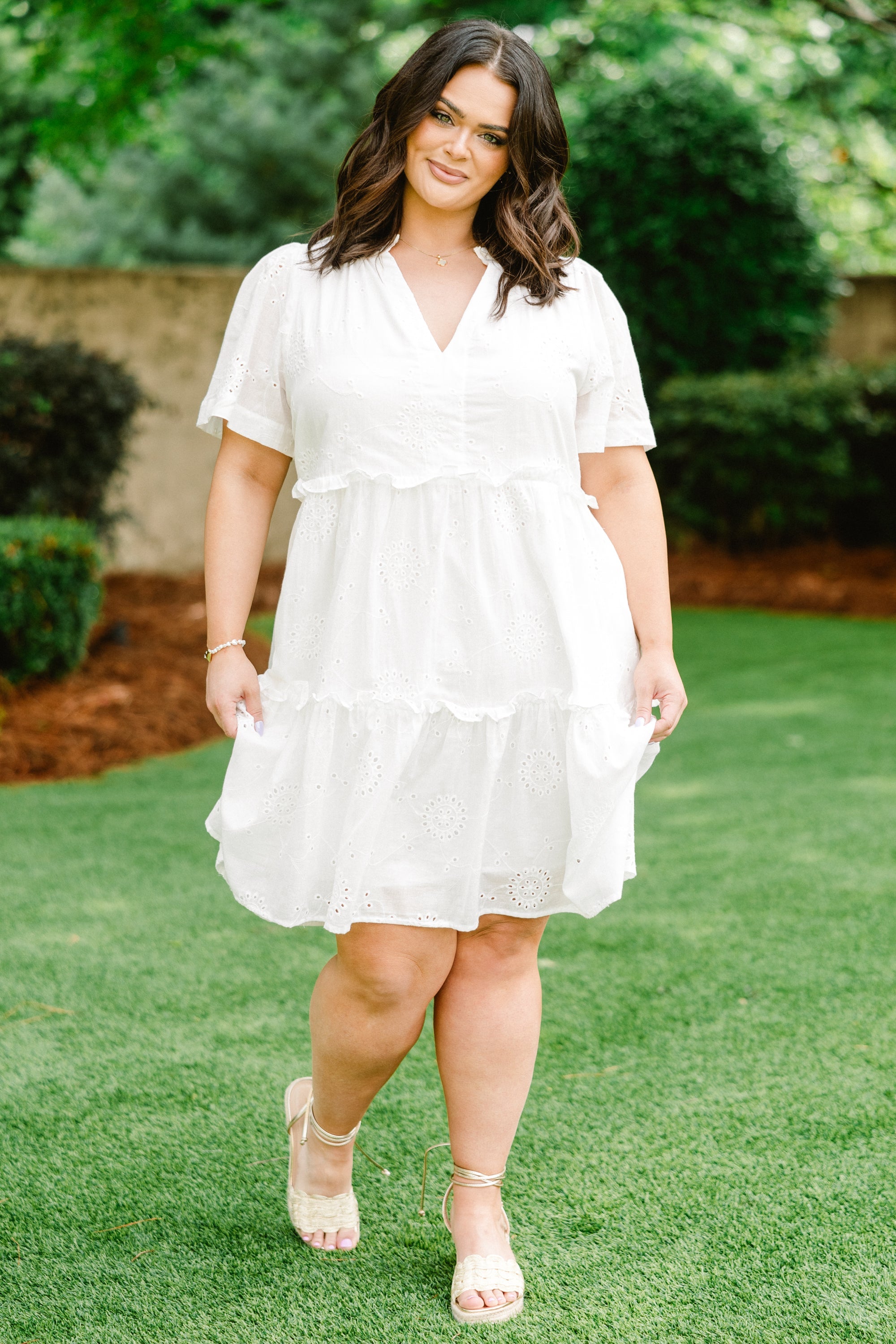 Daffodils and Daydreams Dress, White