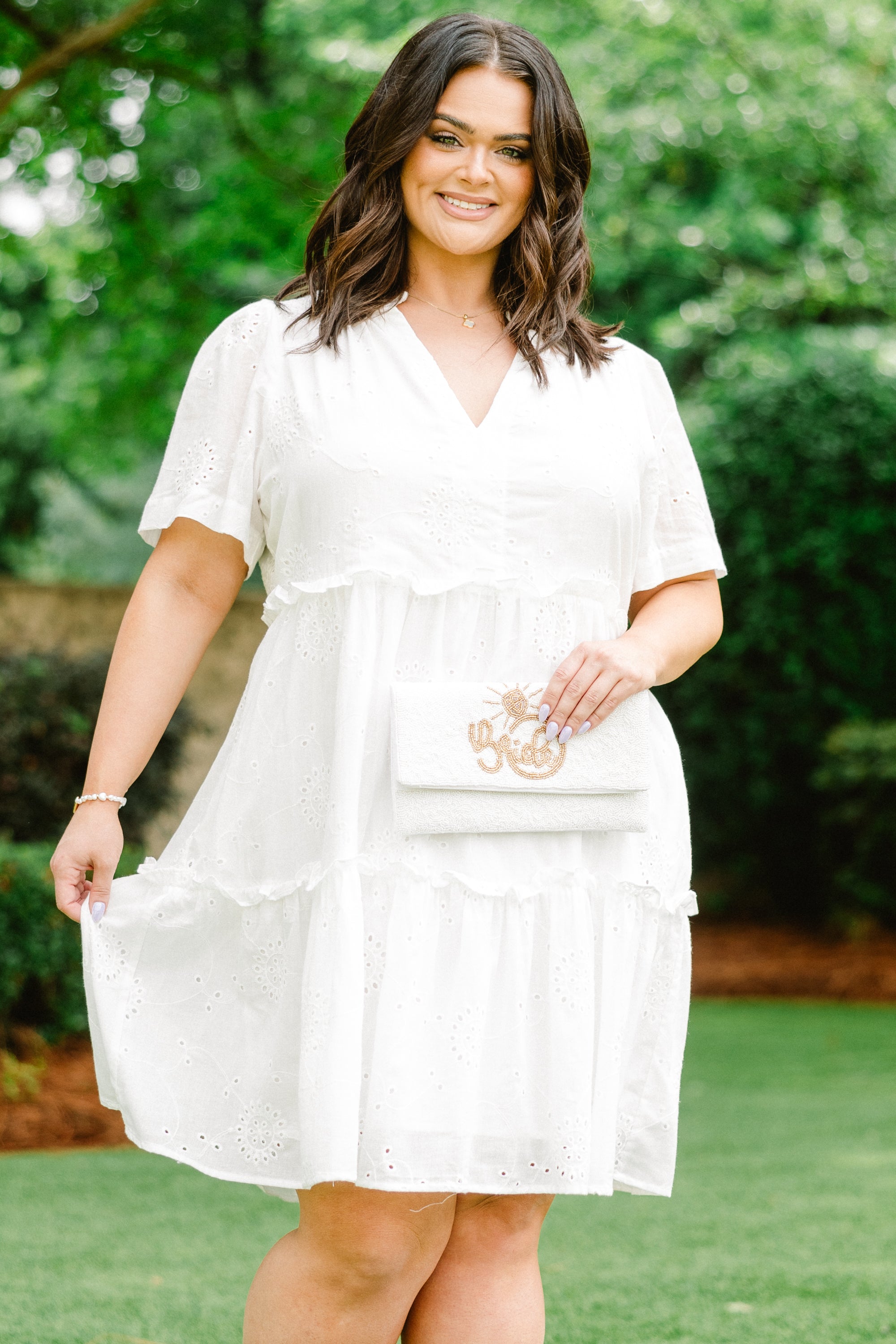Daffodils and Daydreams Dress, White