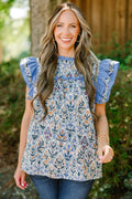 Daisy Dreams Top, Blue Block