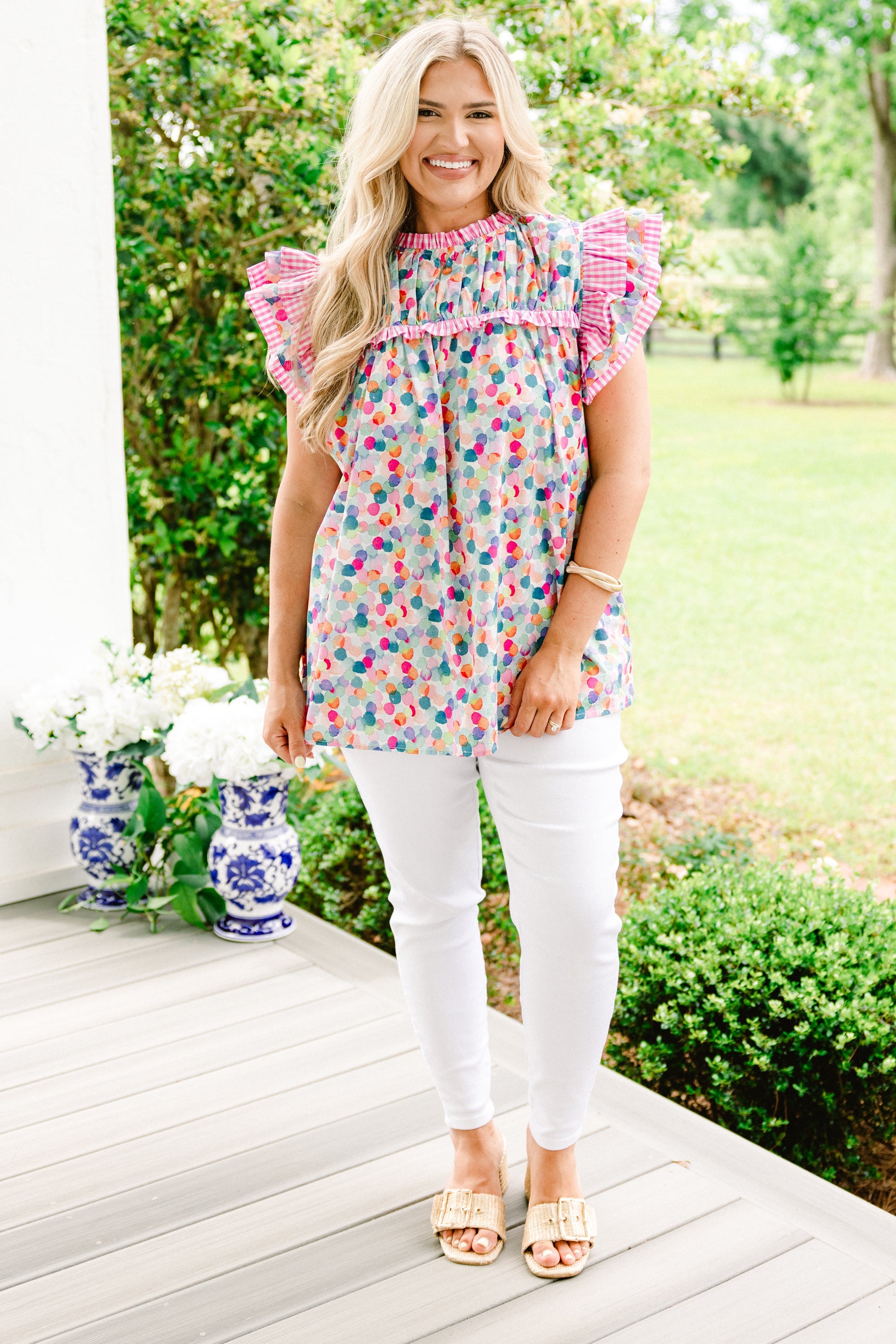 Daisy Dreams Top, Pink-Blue