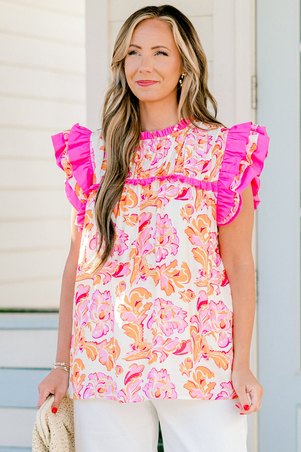 Daisy Dreams Top, Pink-Orange