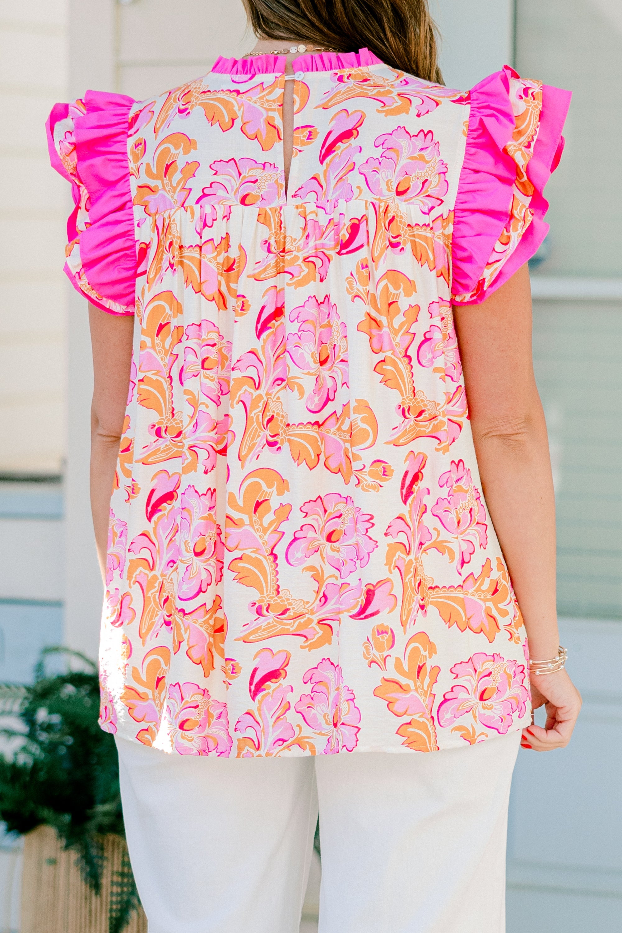 Daisy Dreams Top, Pink-Orange