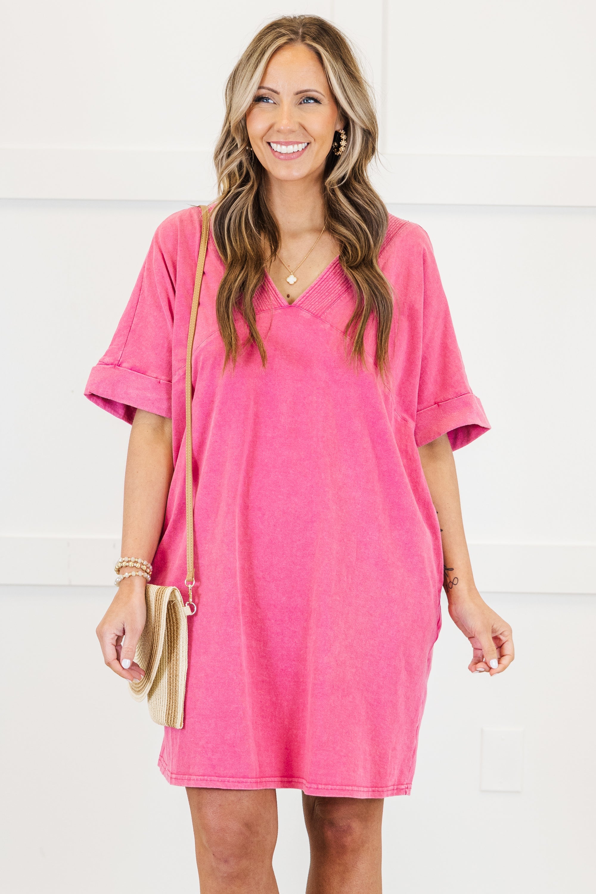 Dancin' Around Town Dress, Hot Pink