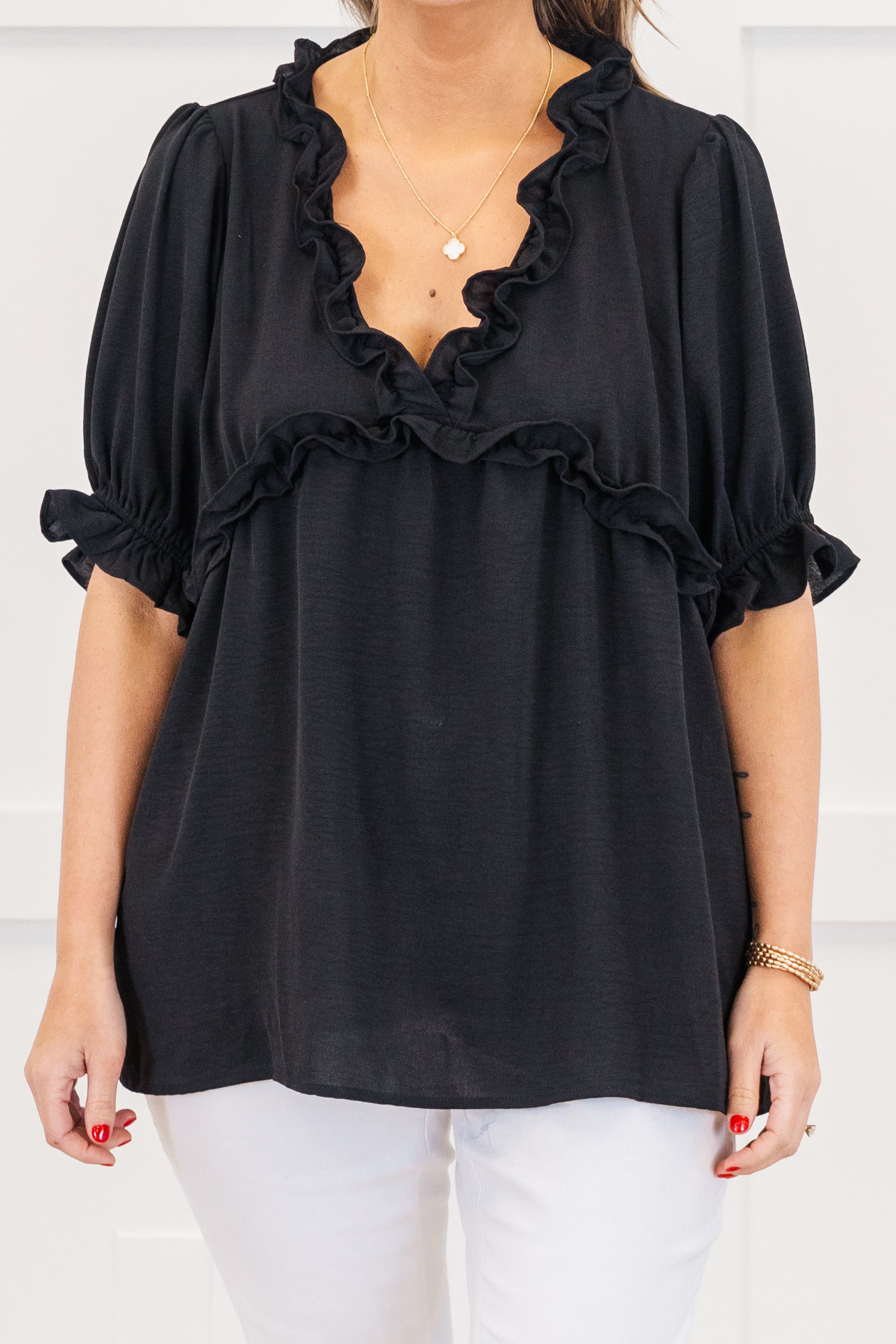 Dancing For Fun Top, Black