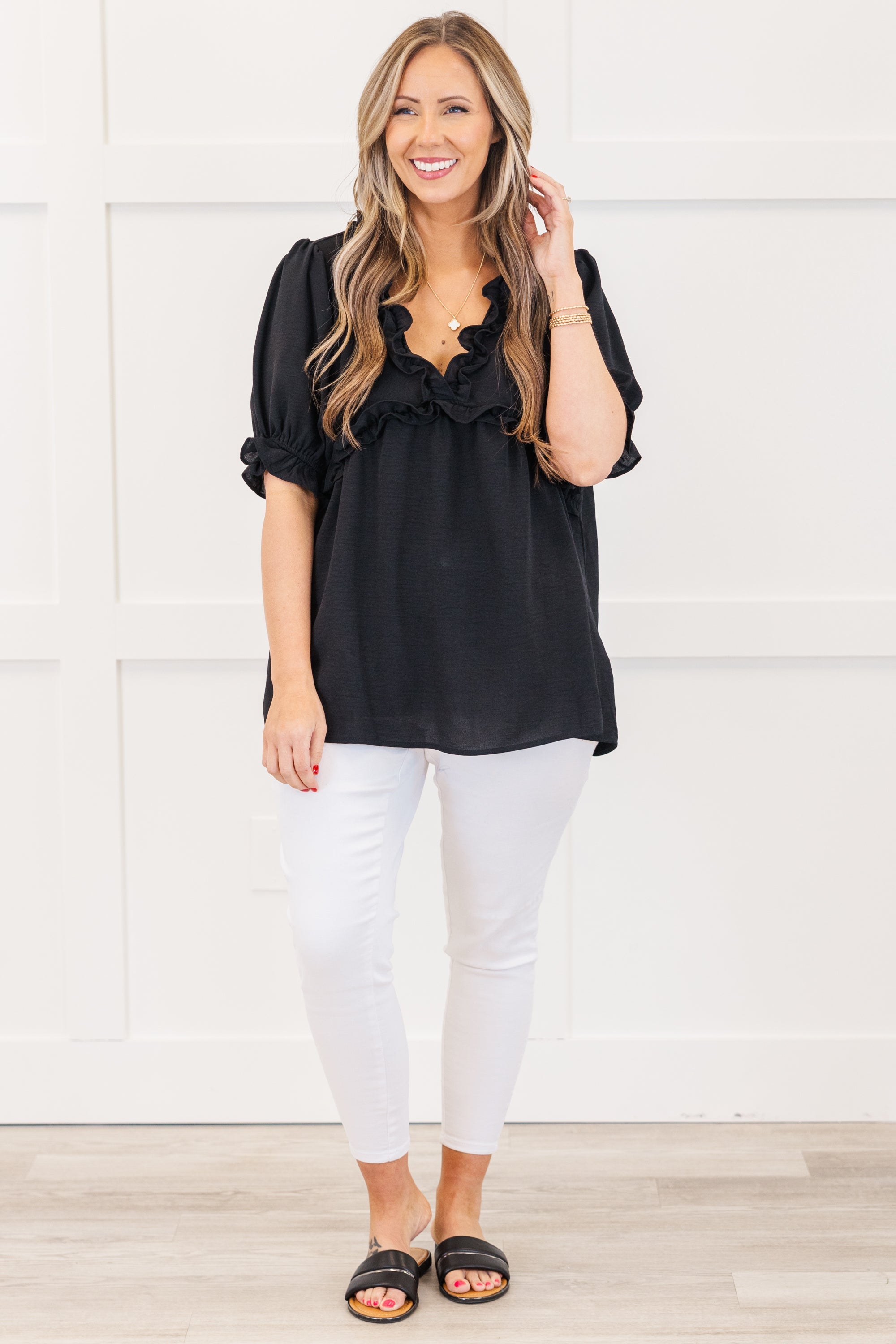Dancing For Fun Top, Black