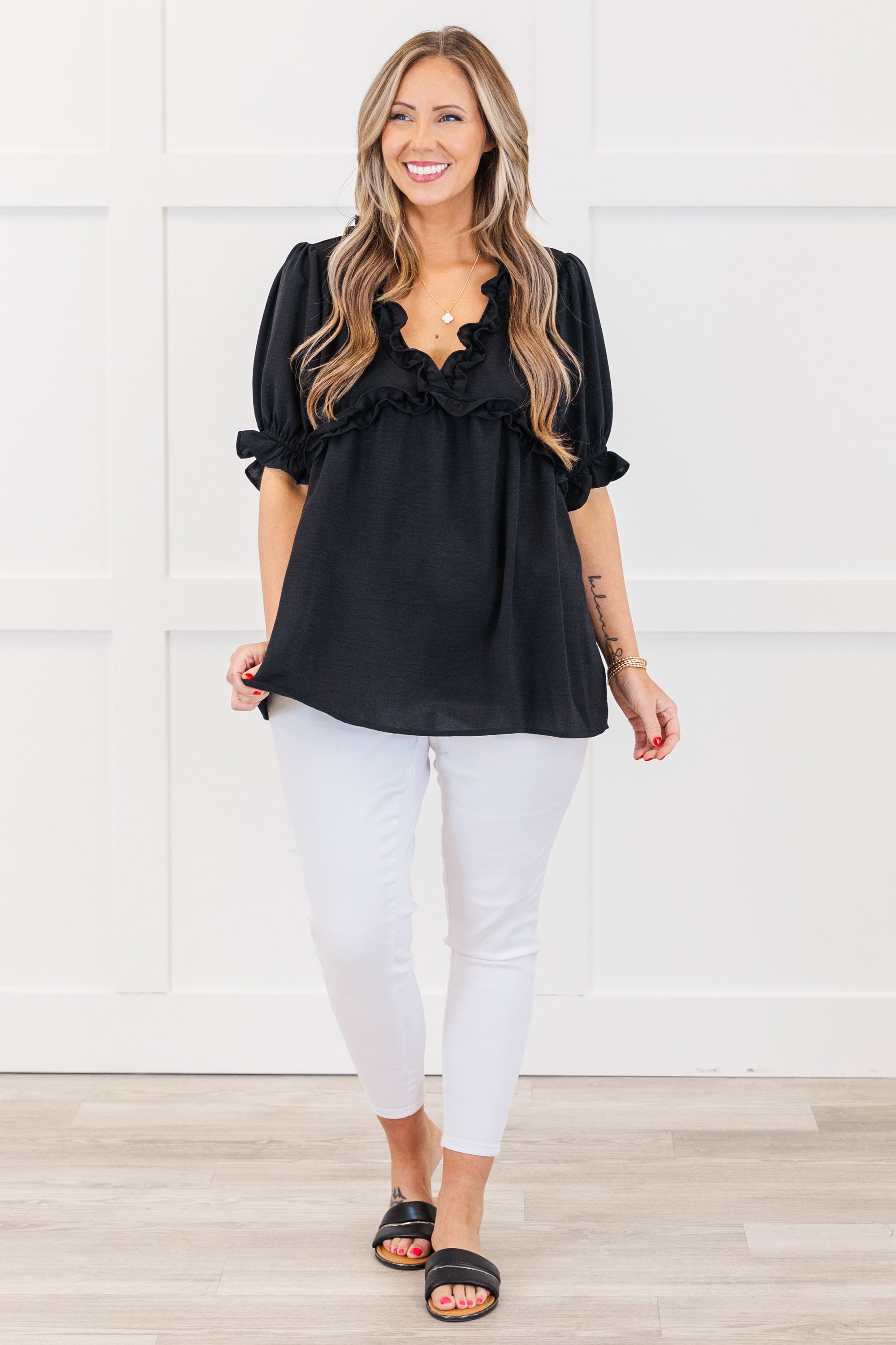 Dancing For Fun Top, Black