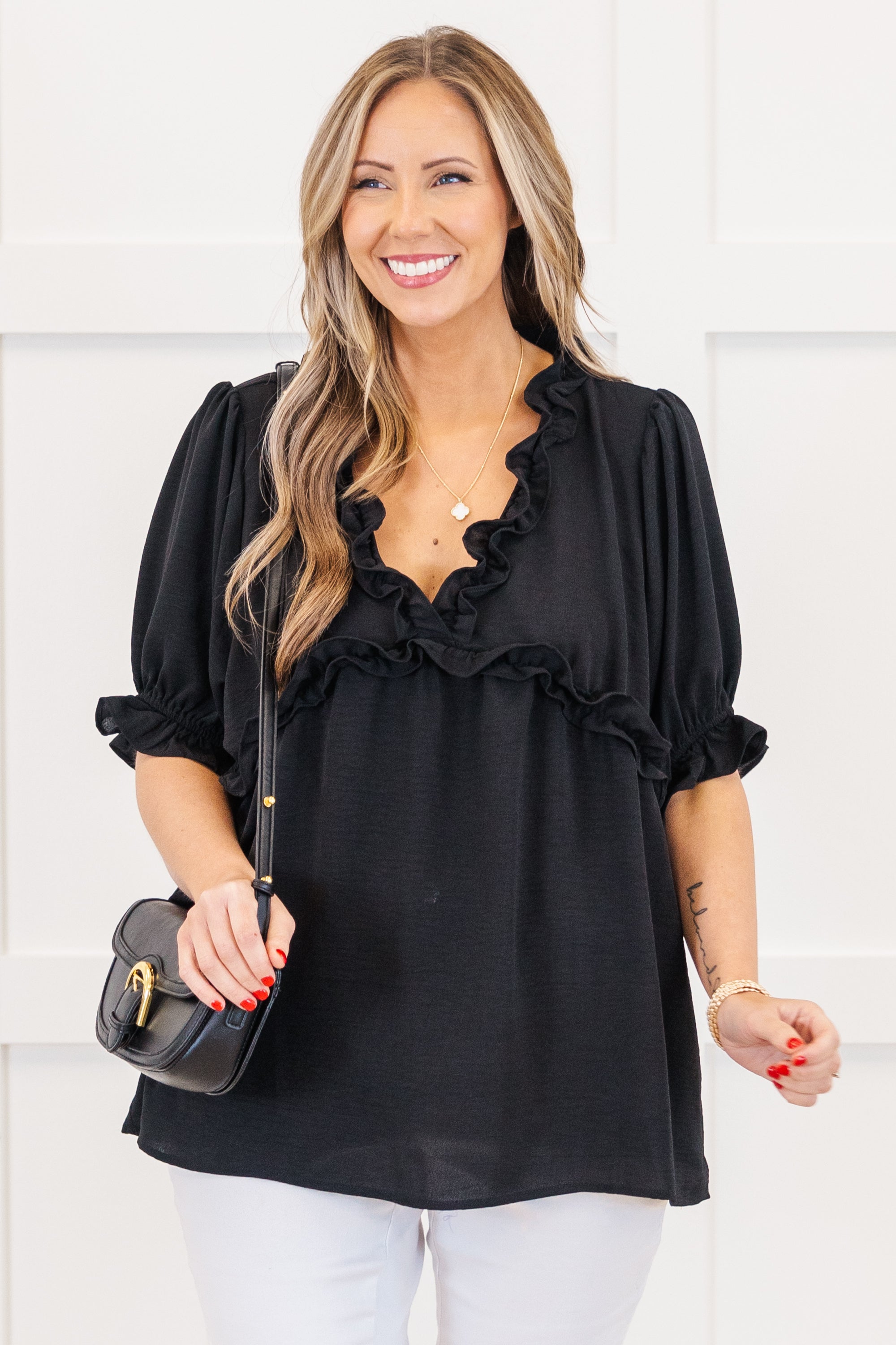 Dancing For Fun Top, Black