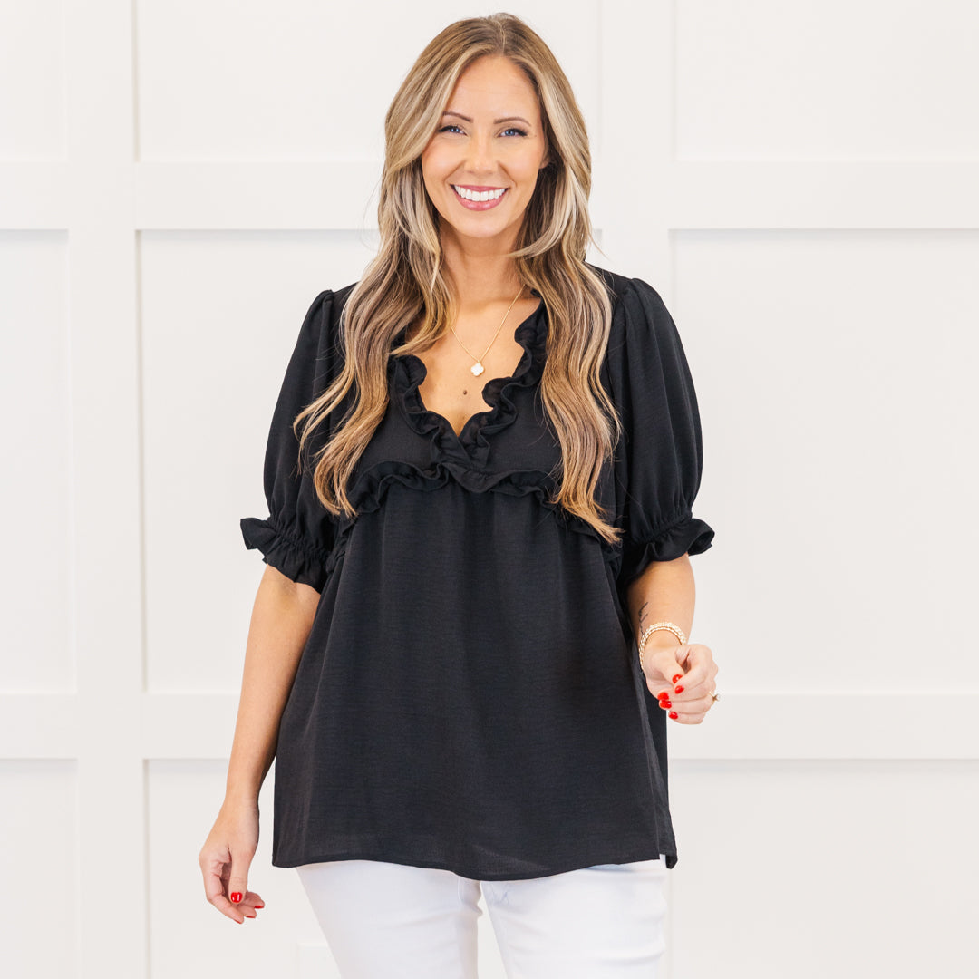 Dancing For Fun Top, Black